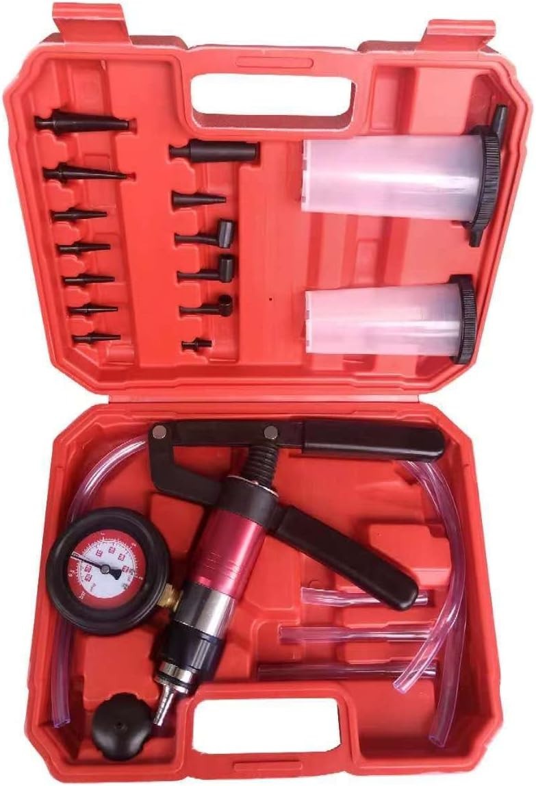 23PCS Brake Bleeder Kit Handheld Vacuum Pump Tester for Car Truck Motorcycle