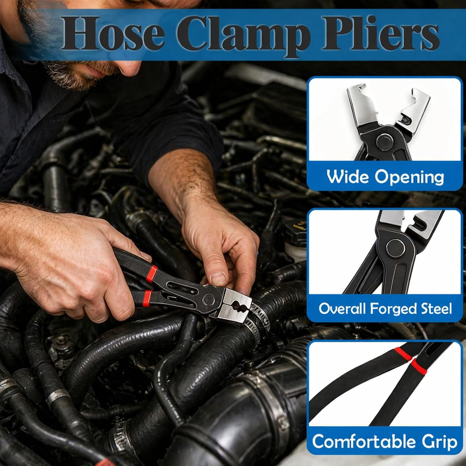 5PCS Automotive Electrical Disconnect Pliers with Connector Removal Tool & Hose