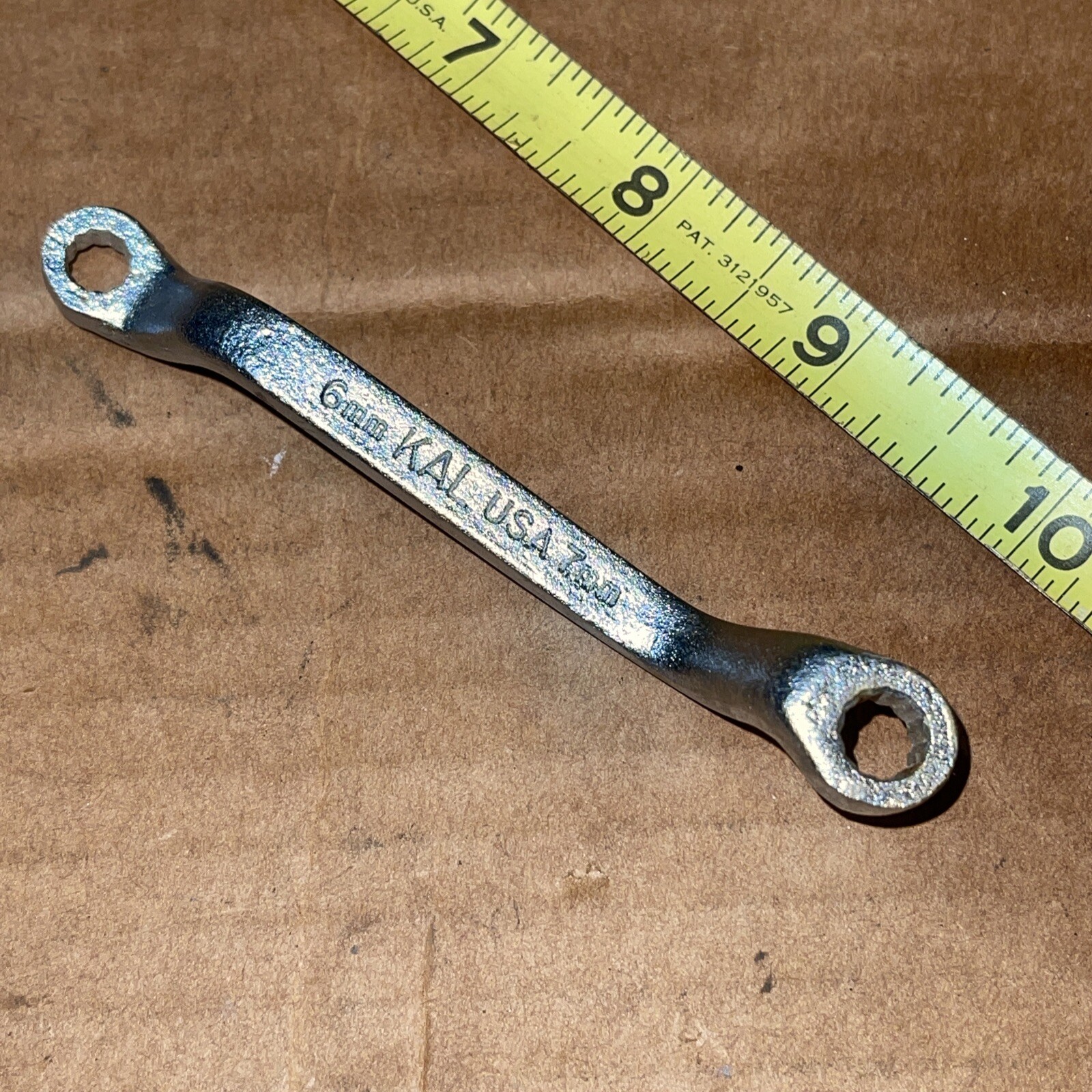 NOS KAL USA 6 MM X 7 MM Metric Offset 12 Point Box End Wrench Vintage kal