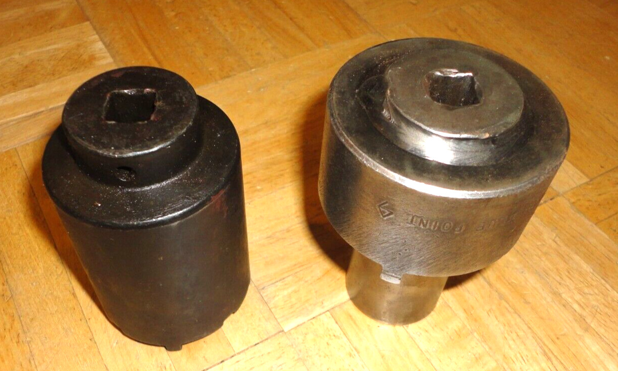 SNAP-ON TOOLS 2 PIECE 1/2 DRIVE AXLE NUT 4 LUG & 4 LUG SAE. SPANNER SOCKETS