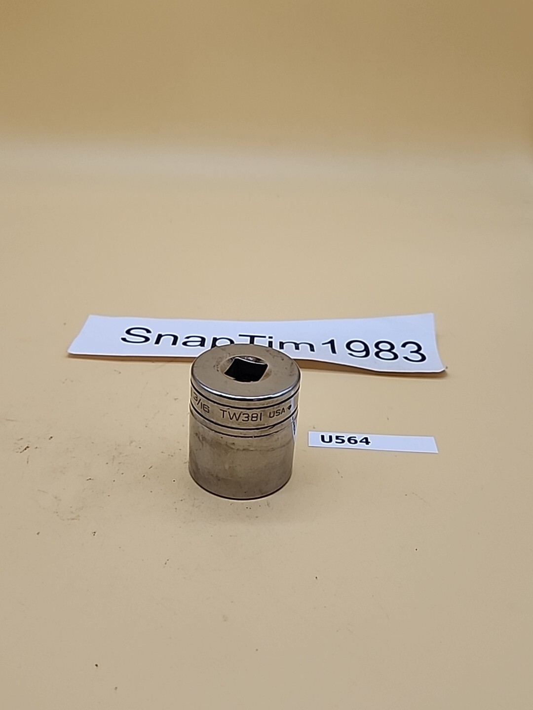 Snap-On Tools USA 1-3/16″ Large SAE 6-Point Shallow Socket – TW381 – 1/2″ Drive
