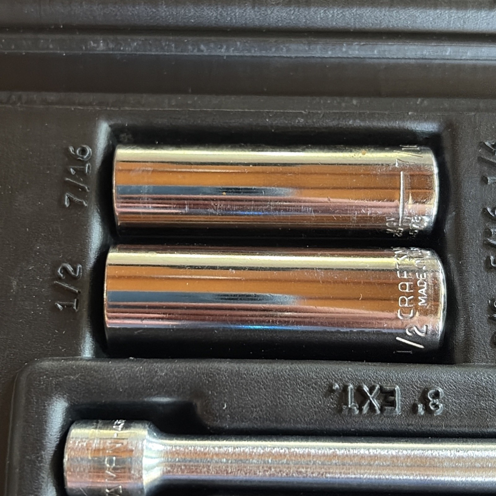 19 Piece Vintage Craftsman 34800 1/4″ Drive SAE Socket Set With Case – USA