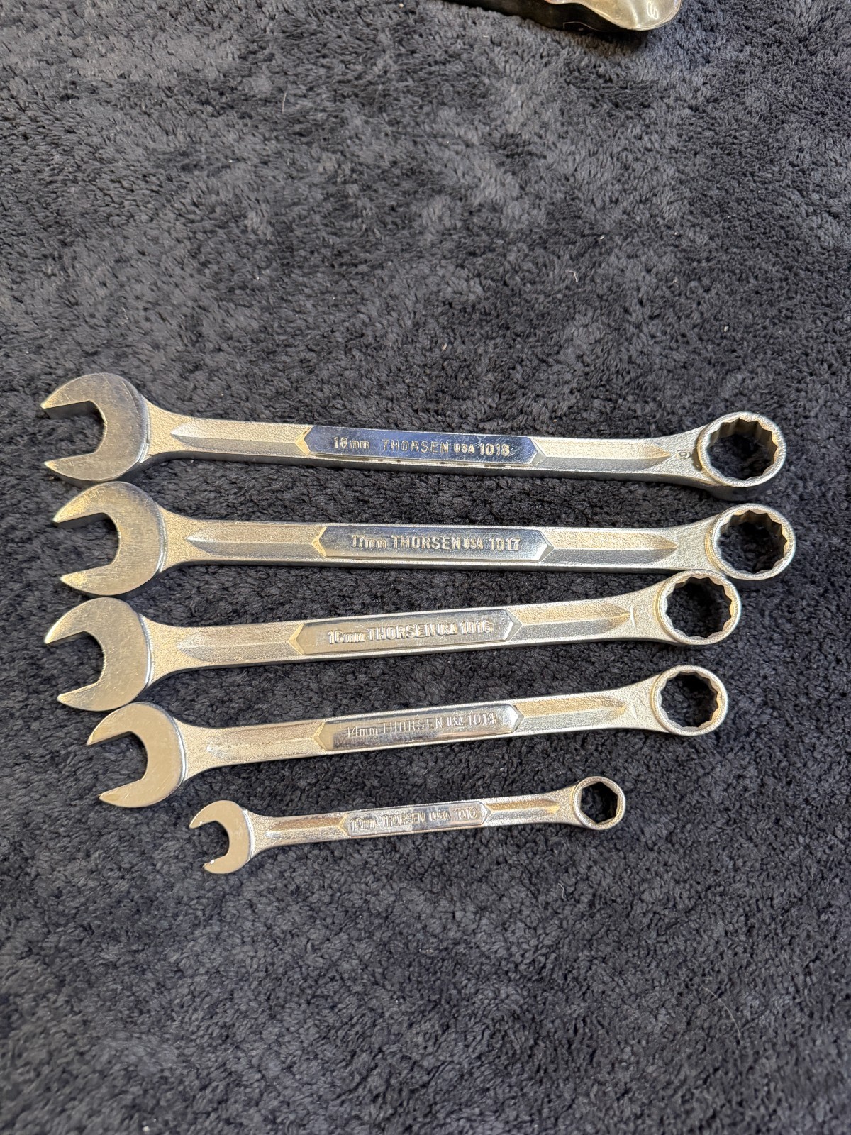 5 Piece Thorsen Metric Combination Offset Wrench 18mm 17mm 16mm 14mm 10mm USA