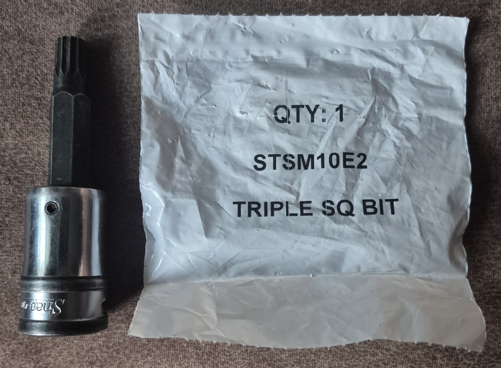 Snap-On STSM10B 1/2″ Drive 10mm Metric Triple Square Socket w/Replacement Bit
