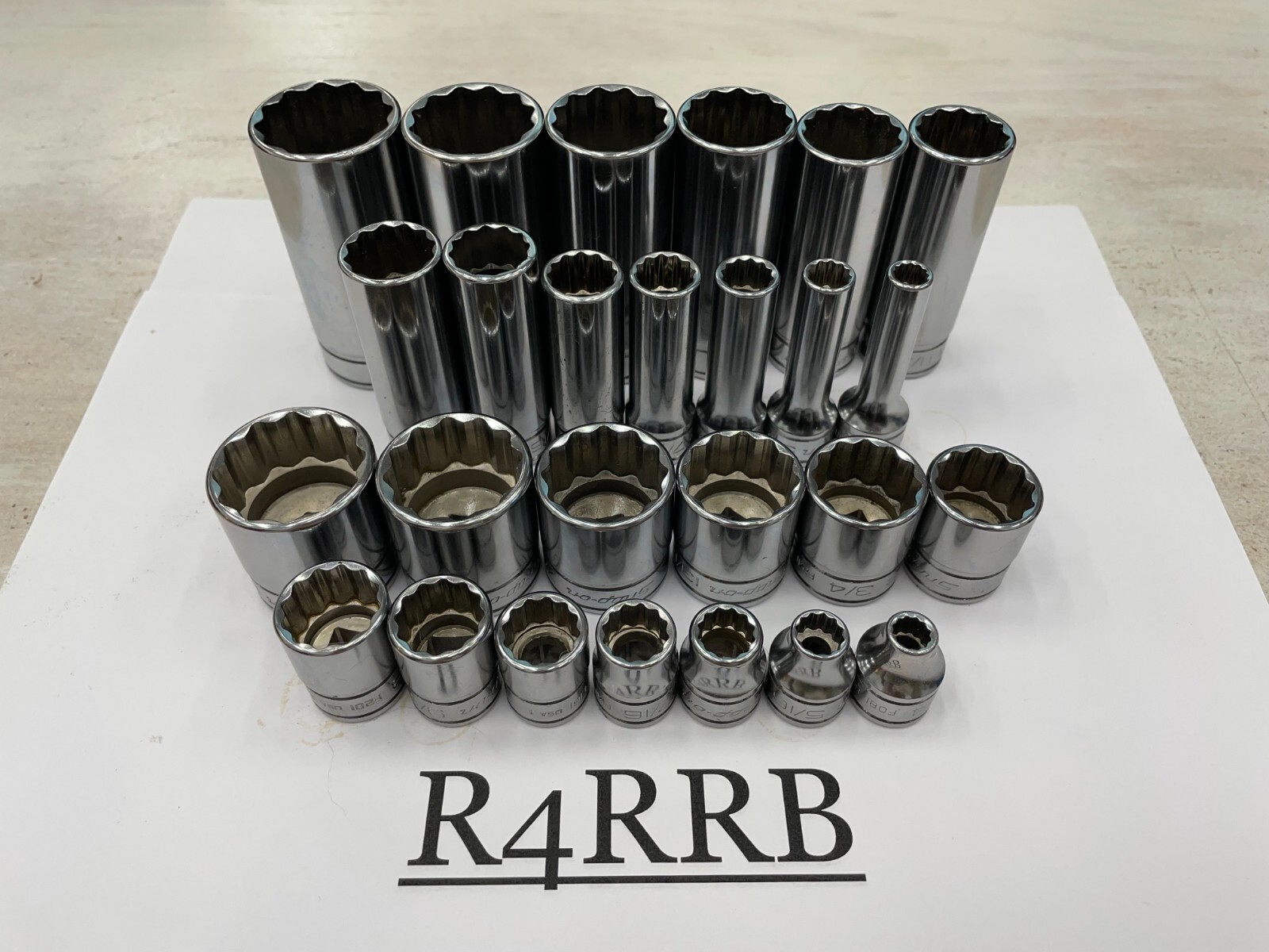 Snap-on Tools NEW 3/8″ Drive SAE Shallow Deep 12 Point Socket Double BONUS Set
