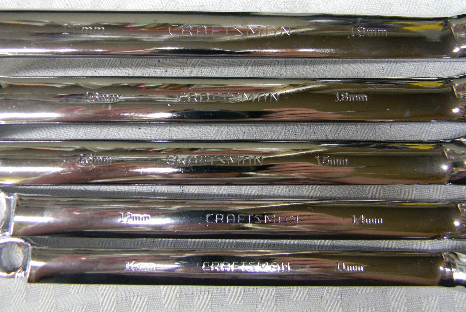 CRAFTSMAN 5PC METRIC 12PT DEEP OFFSET DOUBLE BOX END WRENCH SET 10-19MM #44350
