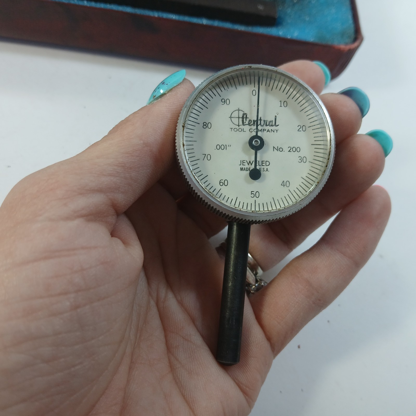 CENTRAL TOOLS No. 200 –  DIAL INDICATOR MEASURING SET W/CASE Vintage