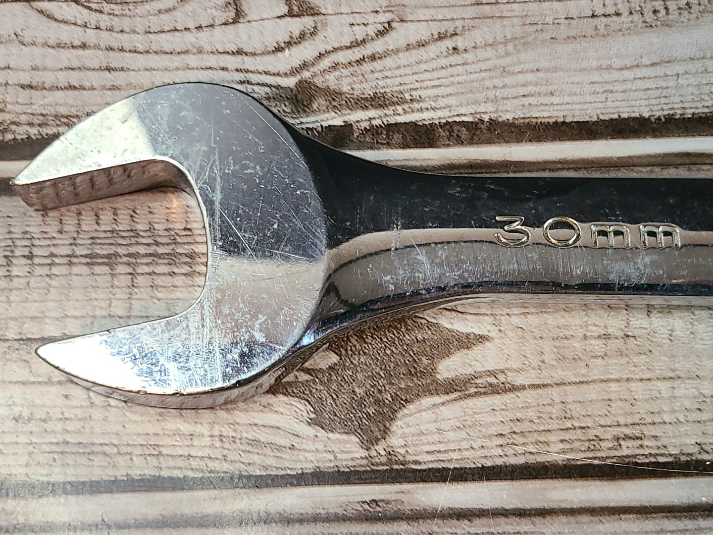 SK Hand Tools 86530 – 30mm x 32mm SuperKrome Open End Wrench – Made In USA