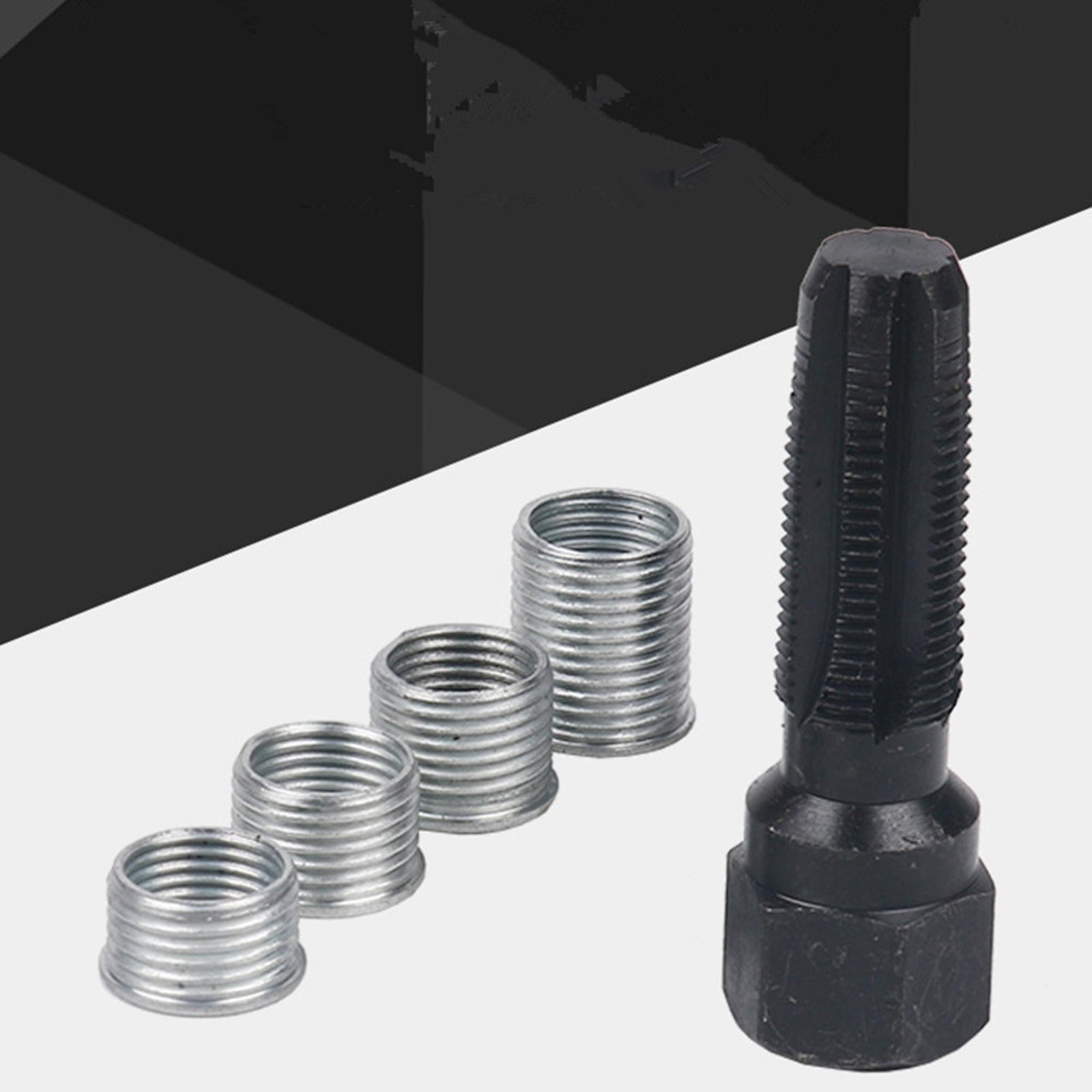 14mm Spark Plug Rethread Thread Repair Tool Reamer Tap Inserts Kit M14 x1.25