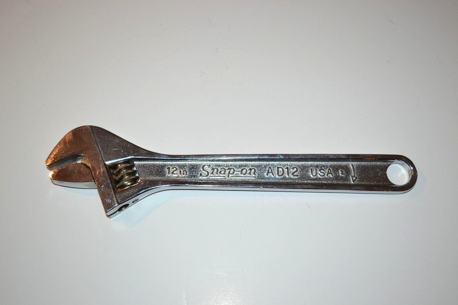 Snap-on Tools USA AD12 12’ Long Chrome Full Polished Adjustable Wrench