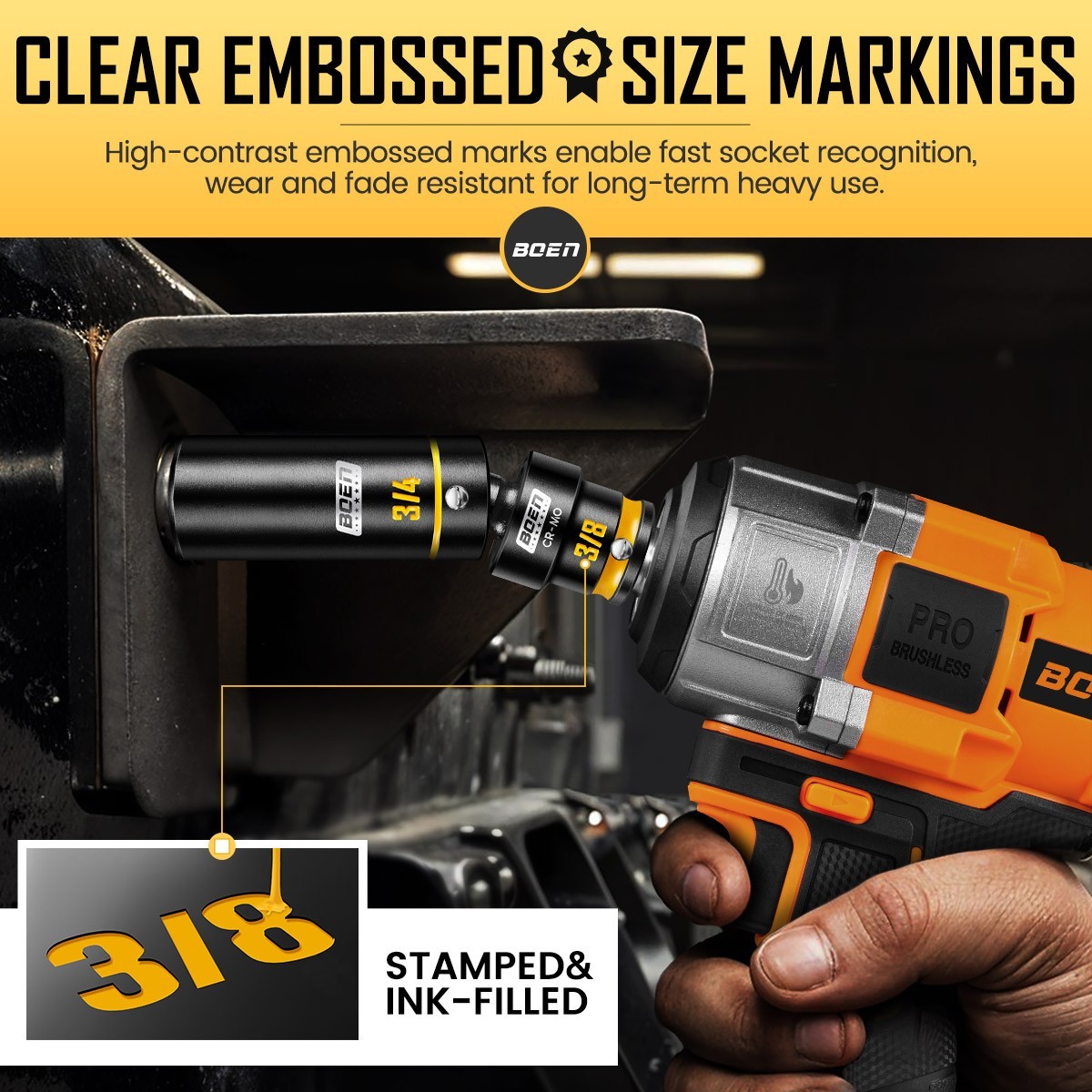 3/8″ Drive Impact Socket Set, 60PCS Metric (6-22mm) , SAE (5/16″-3/4″)