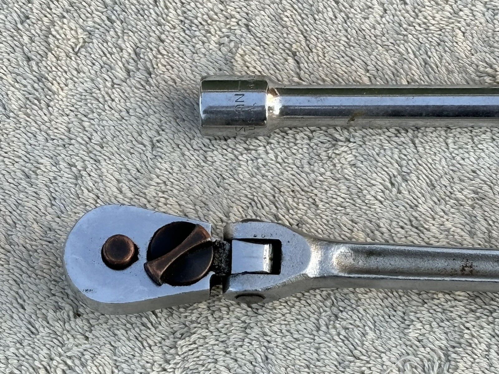 Craftsman 42791 3/8″ Flex Head Quick Release Ratchet 44262 Extension 10” V Tools