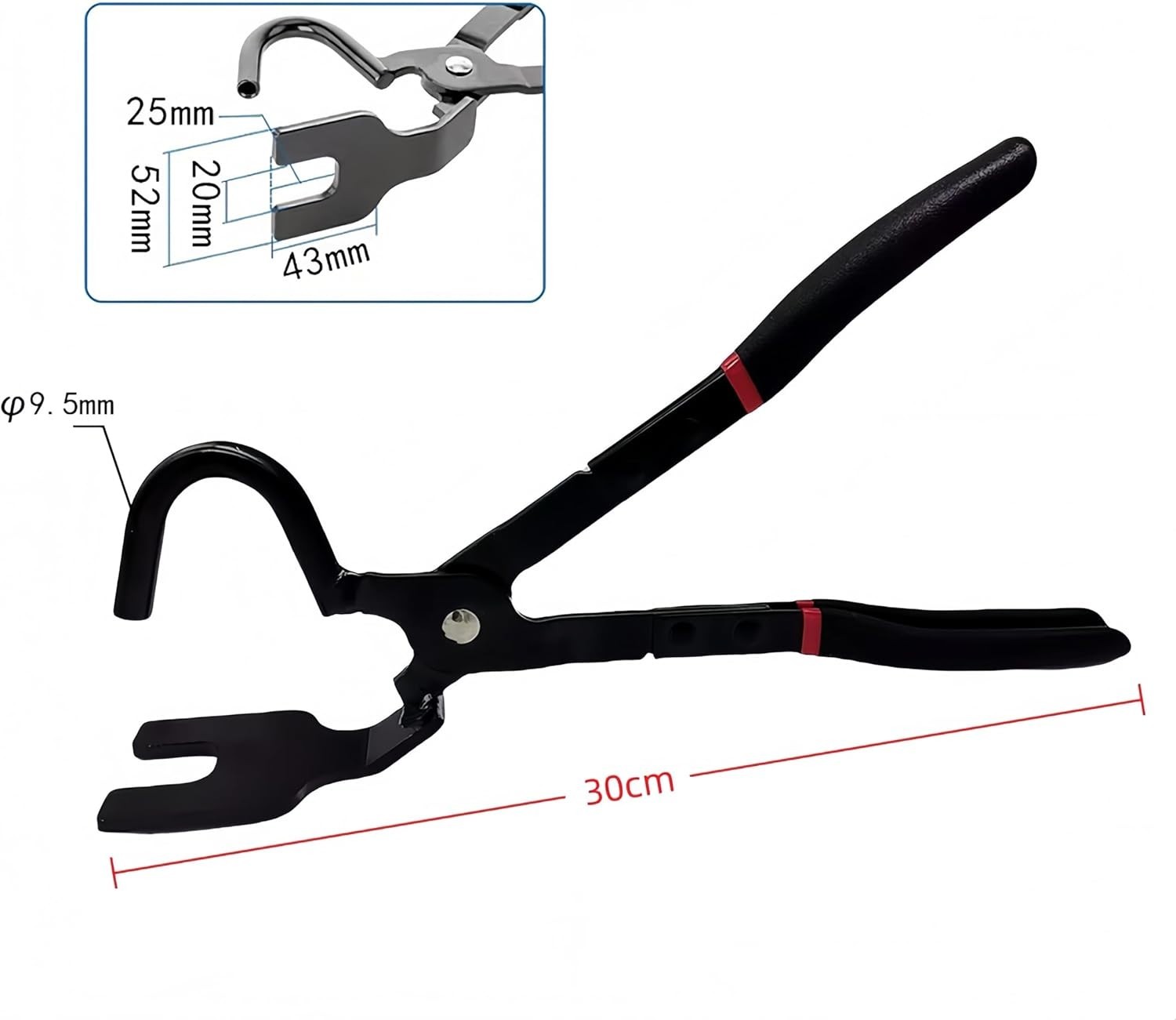 Exhaust Hanger Removal Pliers 25°Offset Design Non-Slip Grip Exhaust Pliers