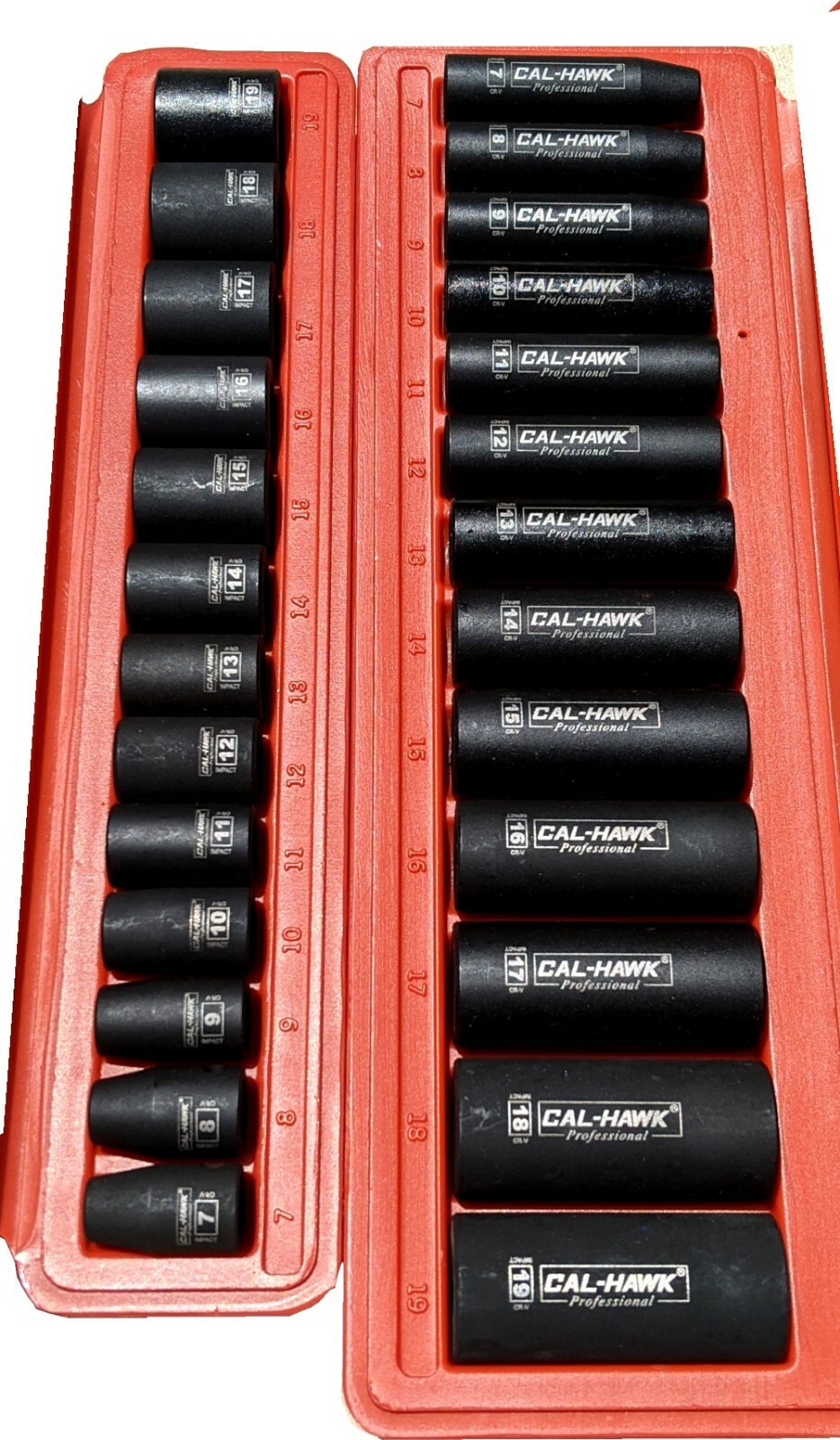 26 pc 3/8″Dr. 6 POINT Metric Deep Shallow Impact Socket Chrome Vanadium CRV Set