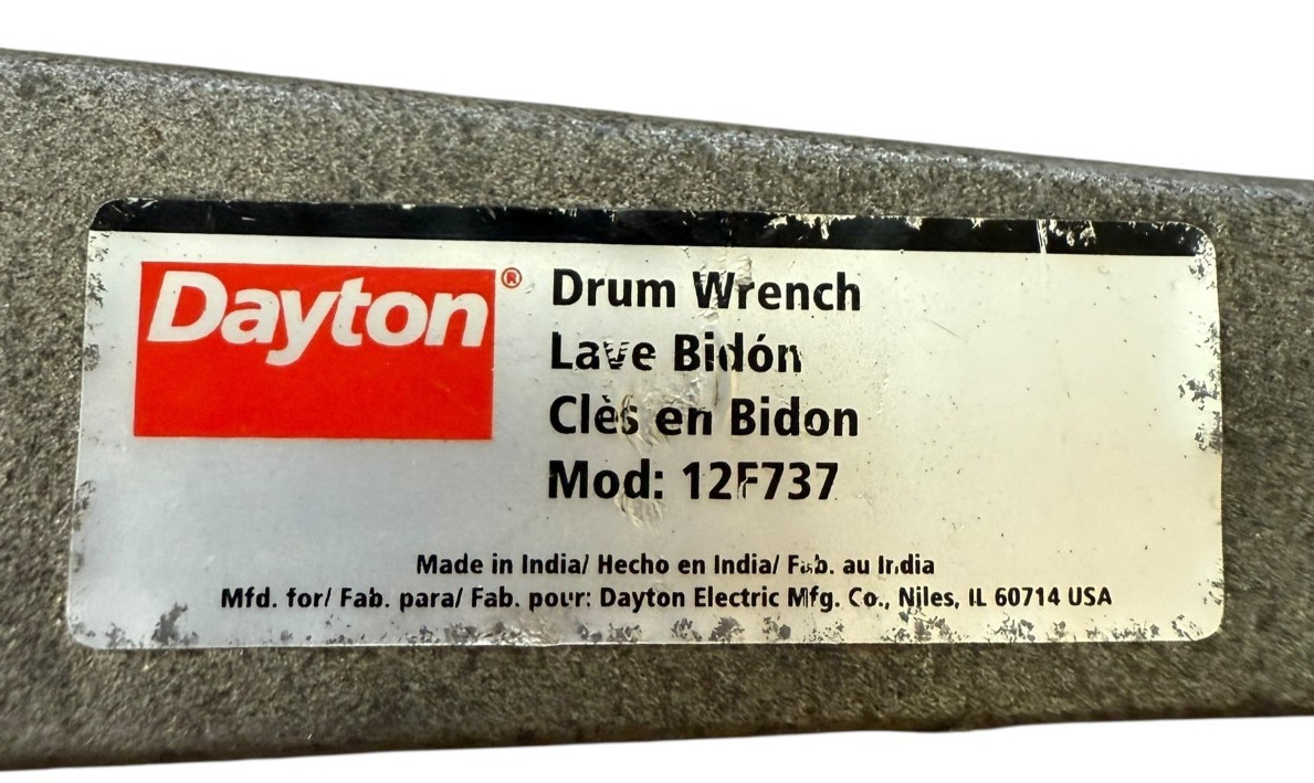 Dayton 12F737 Drum Wrench Lave Bıdon Cles Een Bıdon Mod: 12f737