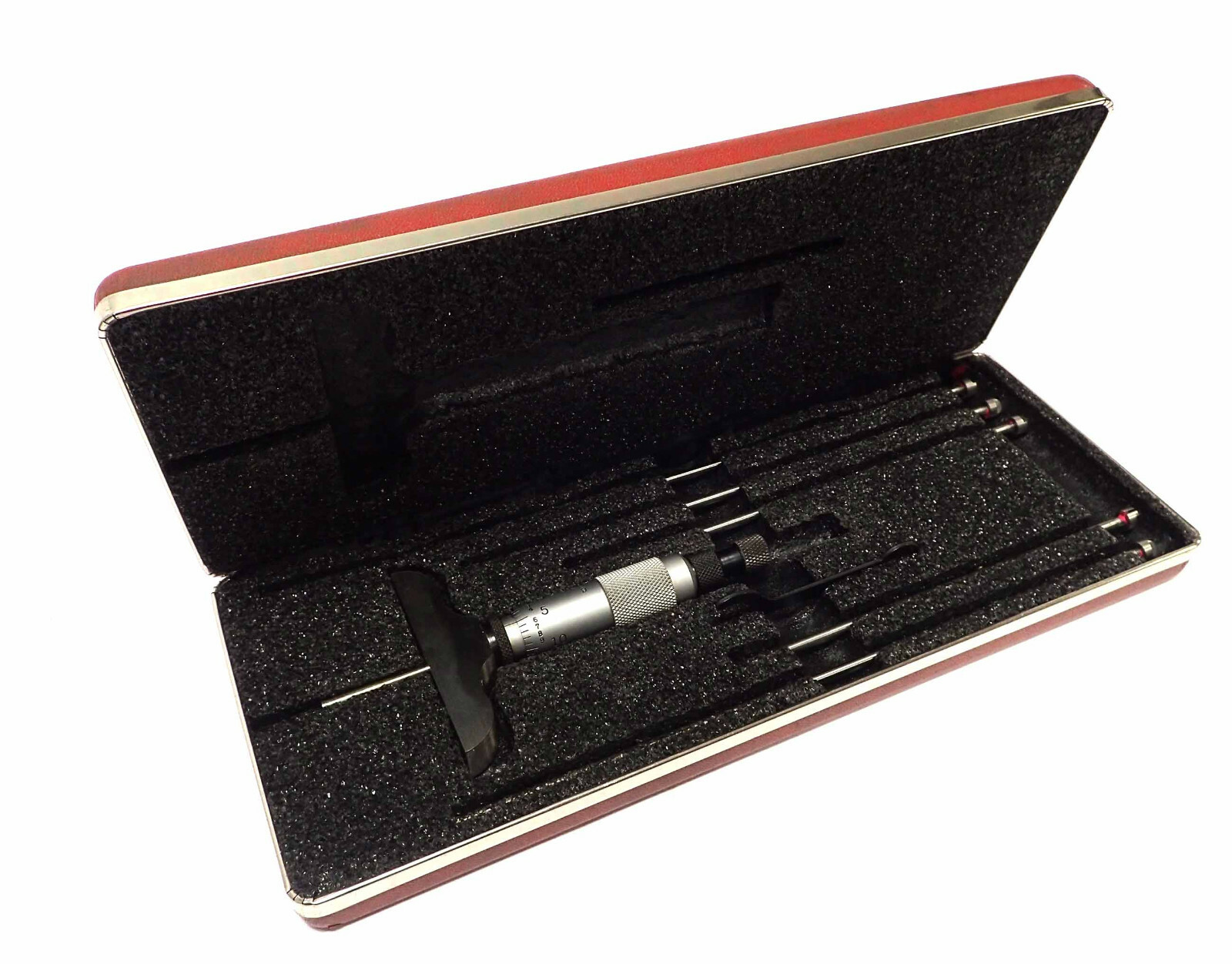STARRETT 440 SERIES 150RL DEPTH MICROMETER SET, RANGE 0-225MM!