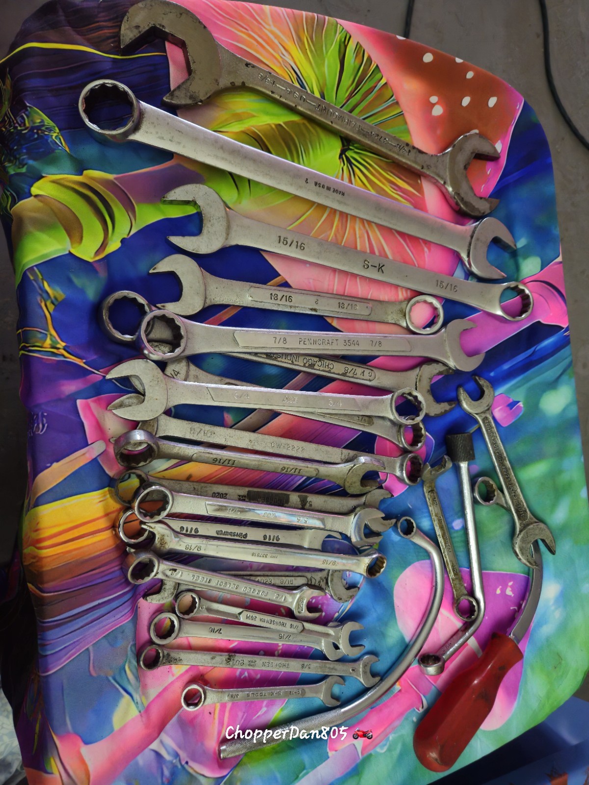 47 Pc Mixed Vintage Wrench Lot – SAE & Metric Combo Open End Box Mechanics Tools