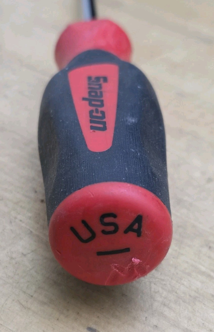Snap On SGD6BR – 5/16″ Flat Tip X 6″ Long Blade Red Soft Grip Screwdriver Nice