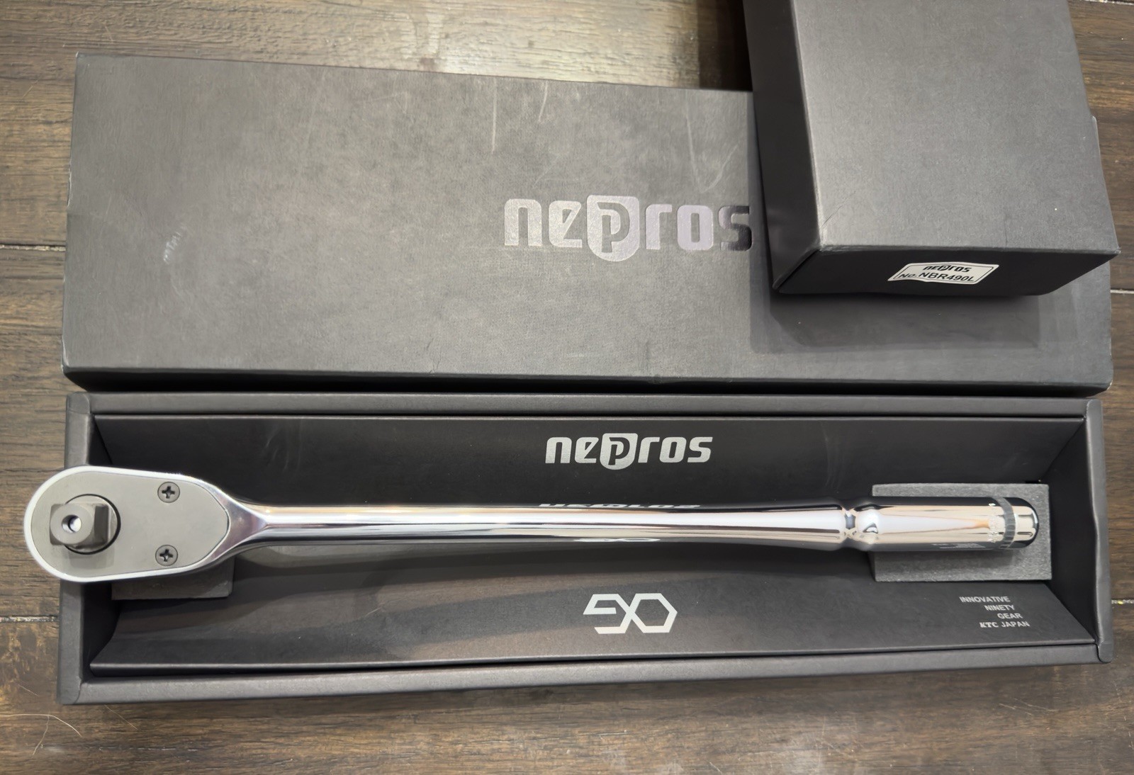 KTC Nepros NBR490L Quick Release Ratchet 1/2″ Drive, 14″ Length, 90-Tooth