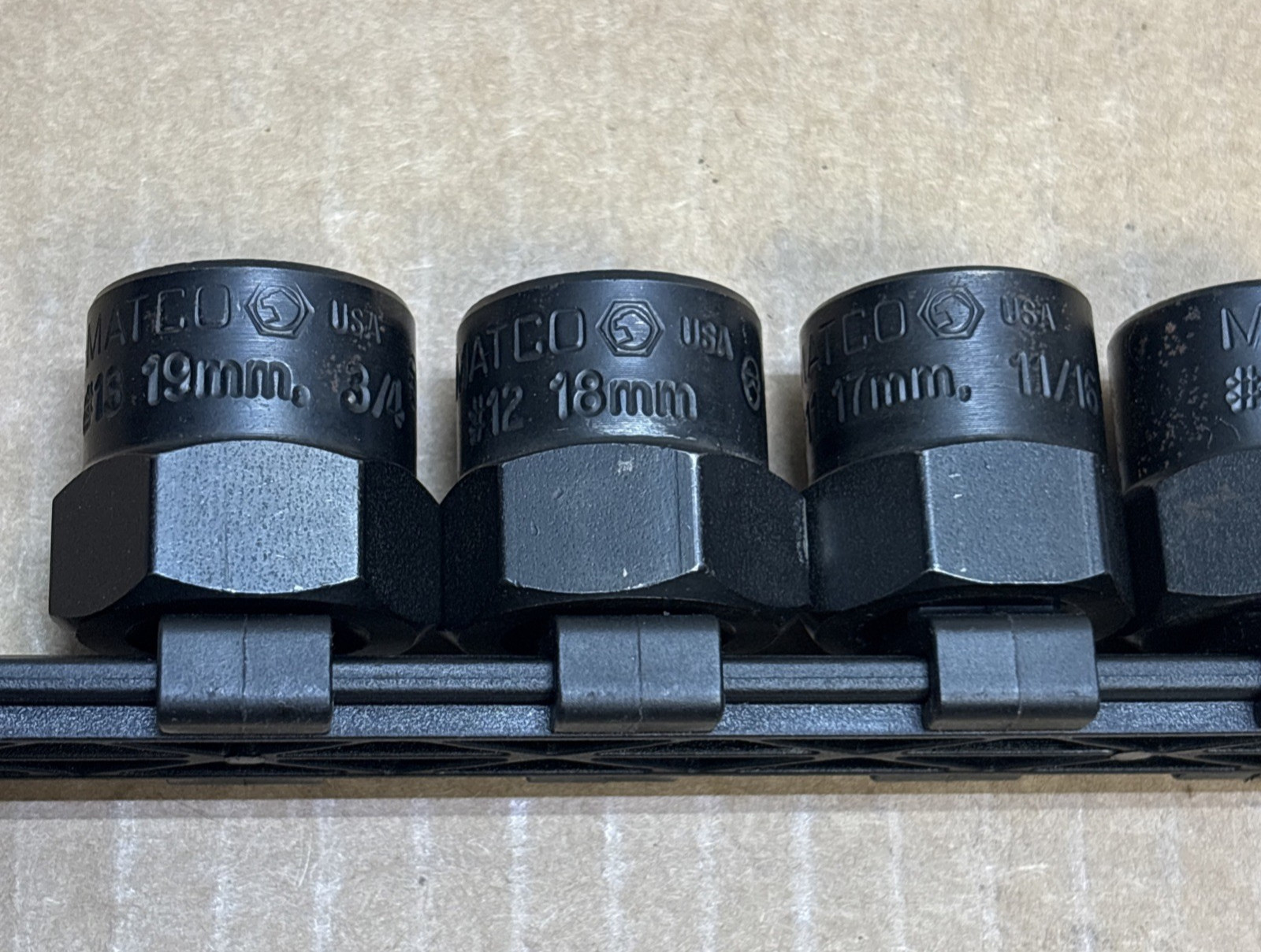 Matco Twist Bolt Extractor Socket Set of 13 Made in The U.S.A