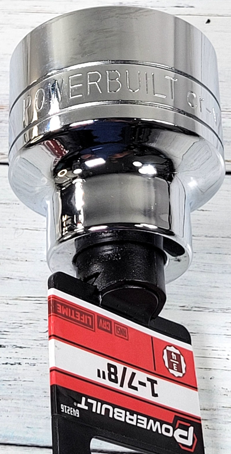 1-7/8 in Socket 3/4 in Drive 12 Point, Chrome Powerbuilt 643216