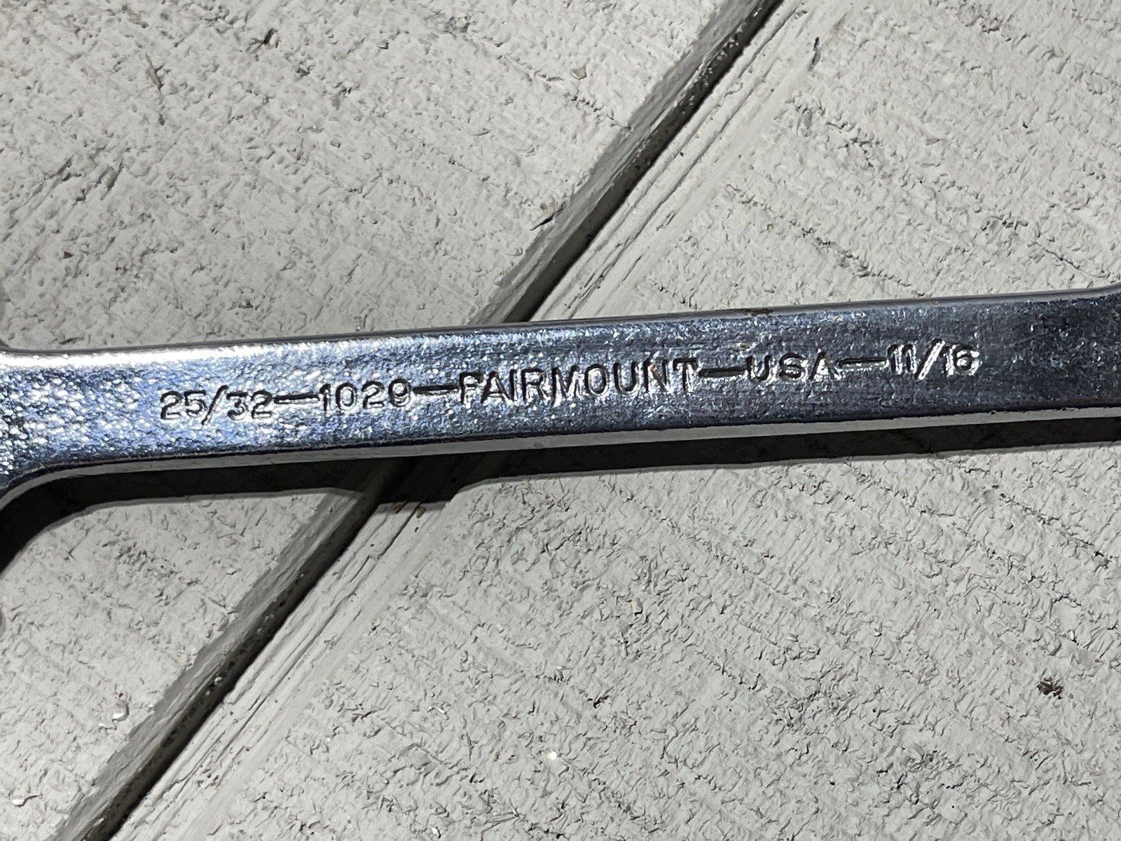 Fairmount Tools USA 1029 SAAE 25/32″ x 11/16″ Open End Wrench, Nice!
