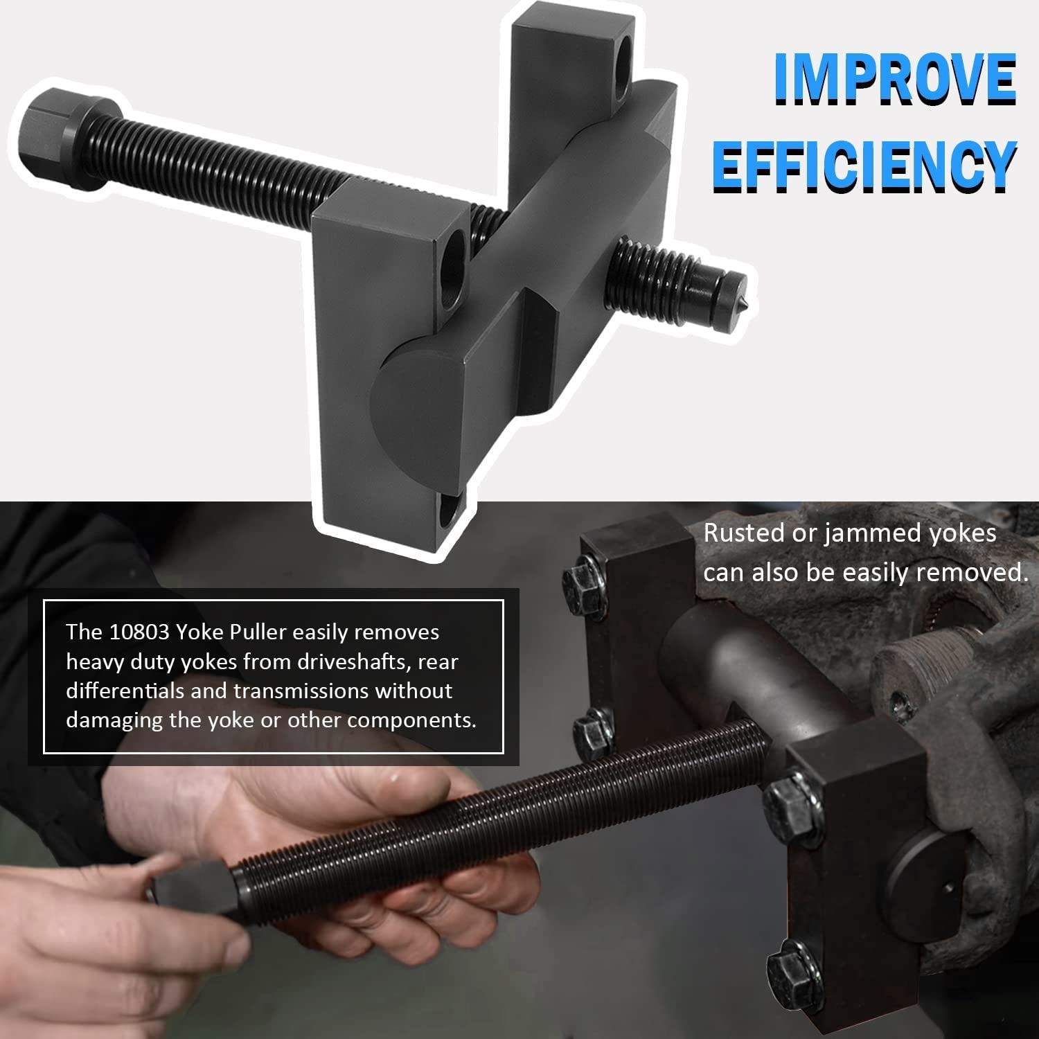 Heavy-Duty Yoke Puller Kit 10803 for Spicer & Meritor 1610 1710 1760 1810 Series