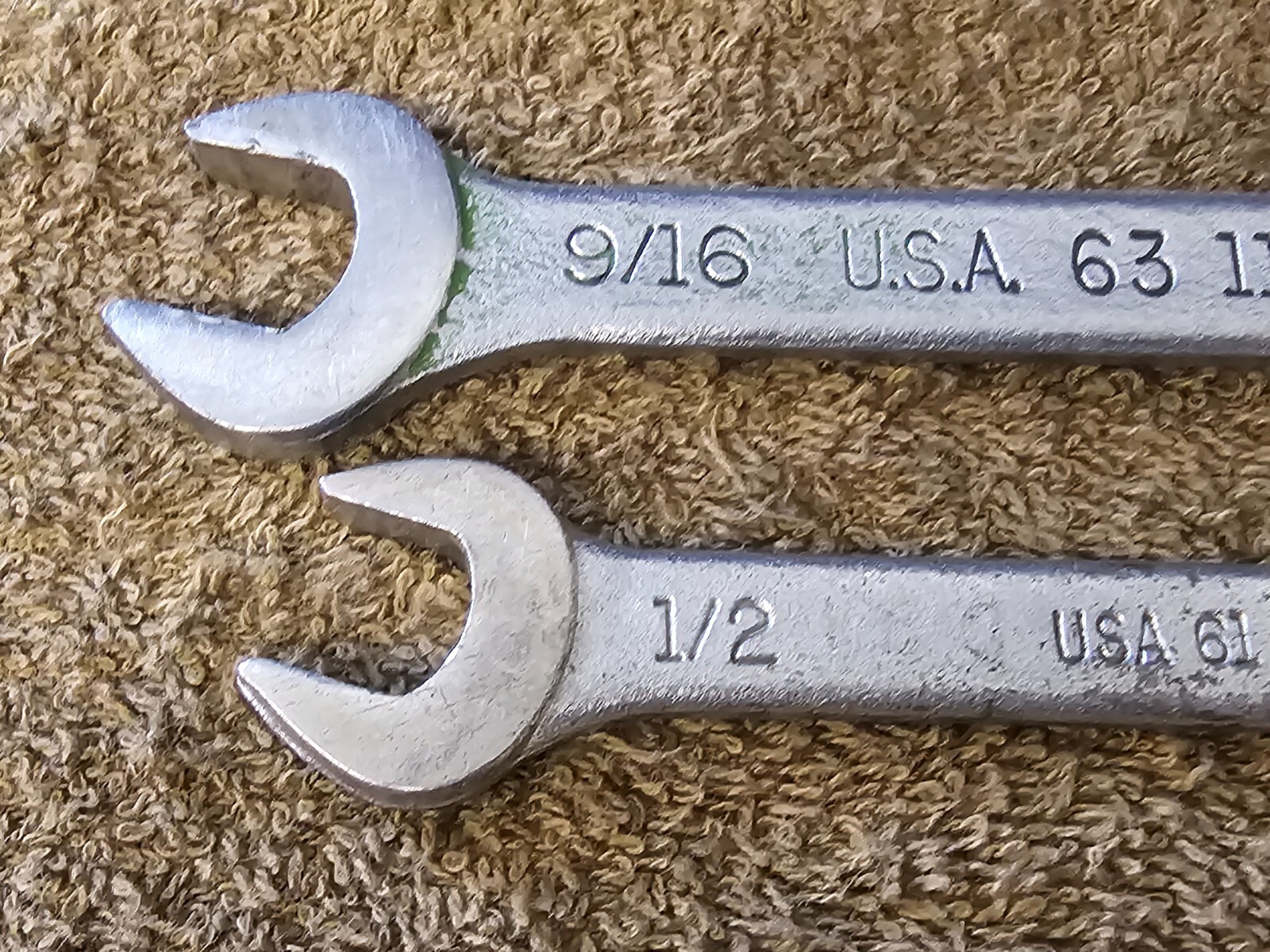 2 Easco Wrench Combination Open End 1/2″ 7/16″ 9/16″ 61 1116 63 1118 USA SAE