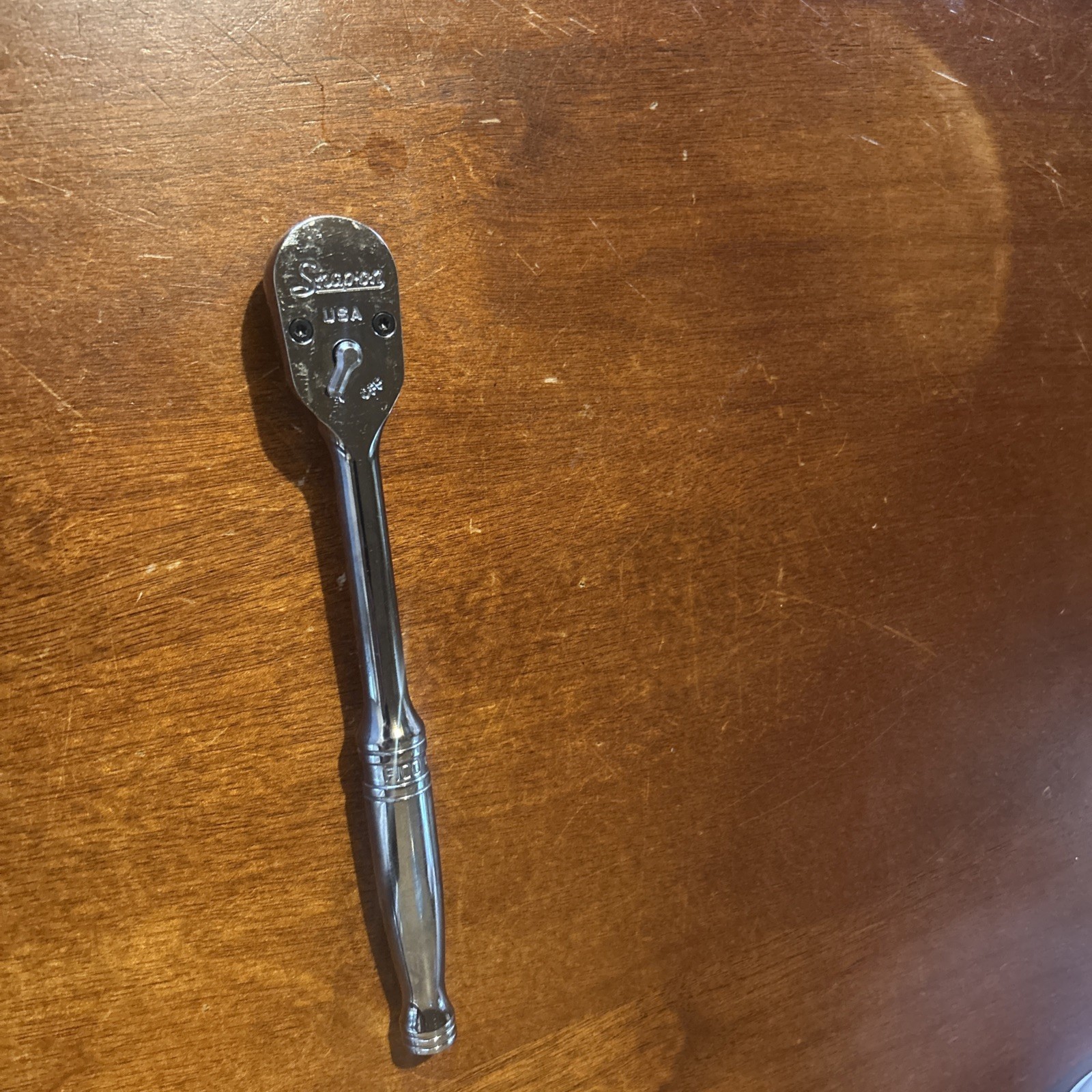 Snap-on Tools USA NEW 3/8″ Drive 100 TOOTH Standard Handle Chrome Ratchet F100