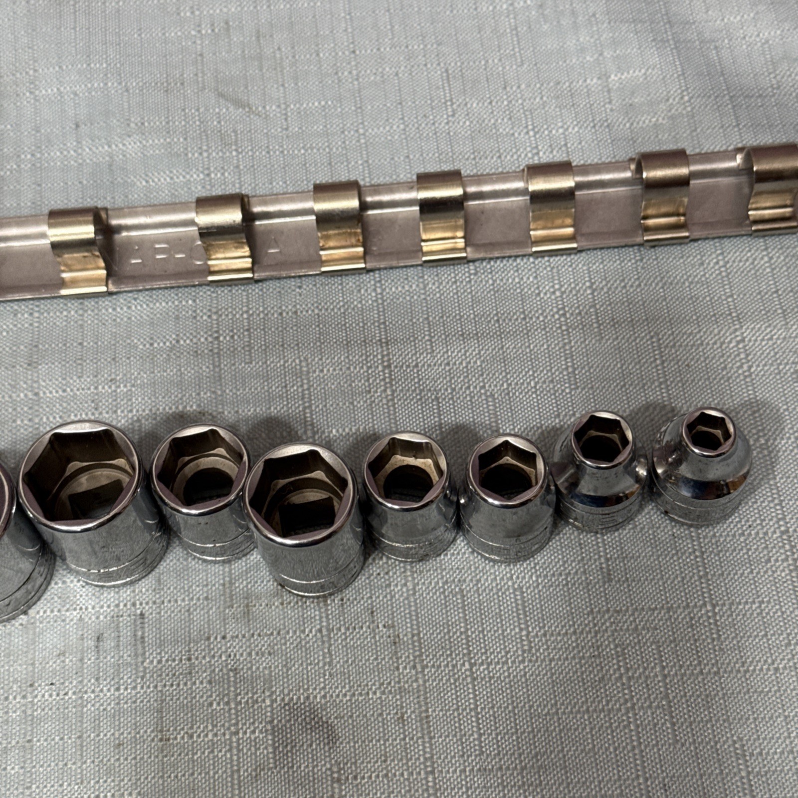 Snap-on Tool 3/8″ drive SAE 6-point Chrome Socket FS Series 11 pcs. 1/4” – 7/8”