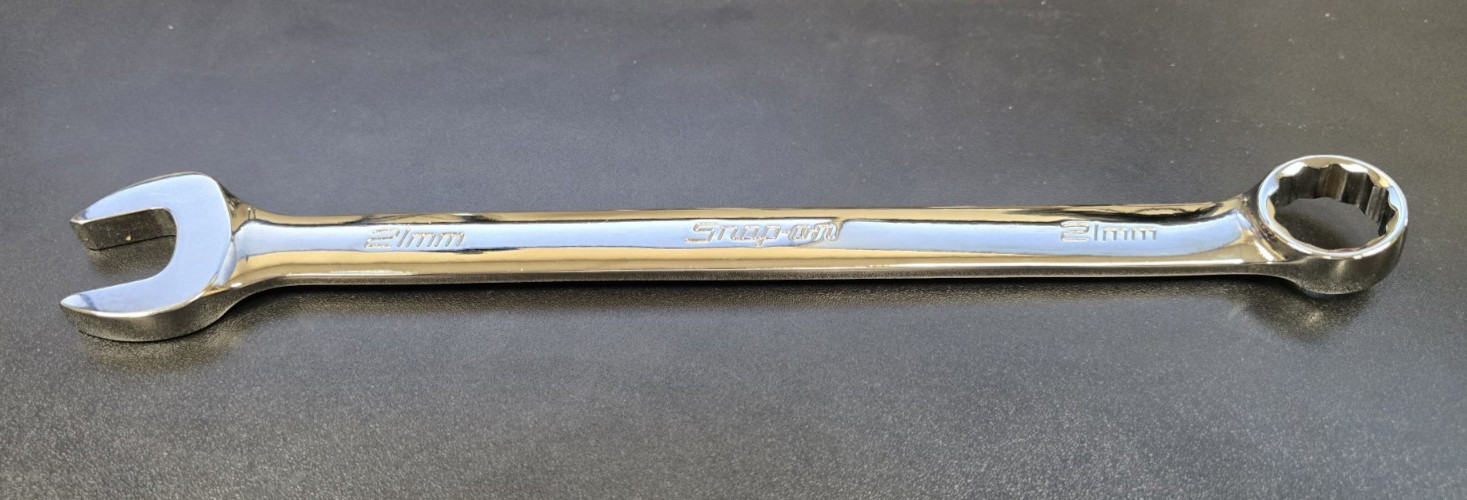 SNAP-ON TOOLS USA NEW 21mm Metric Standard 12 Point Chrome Combo Wrench OEXM210B