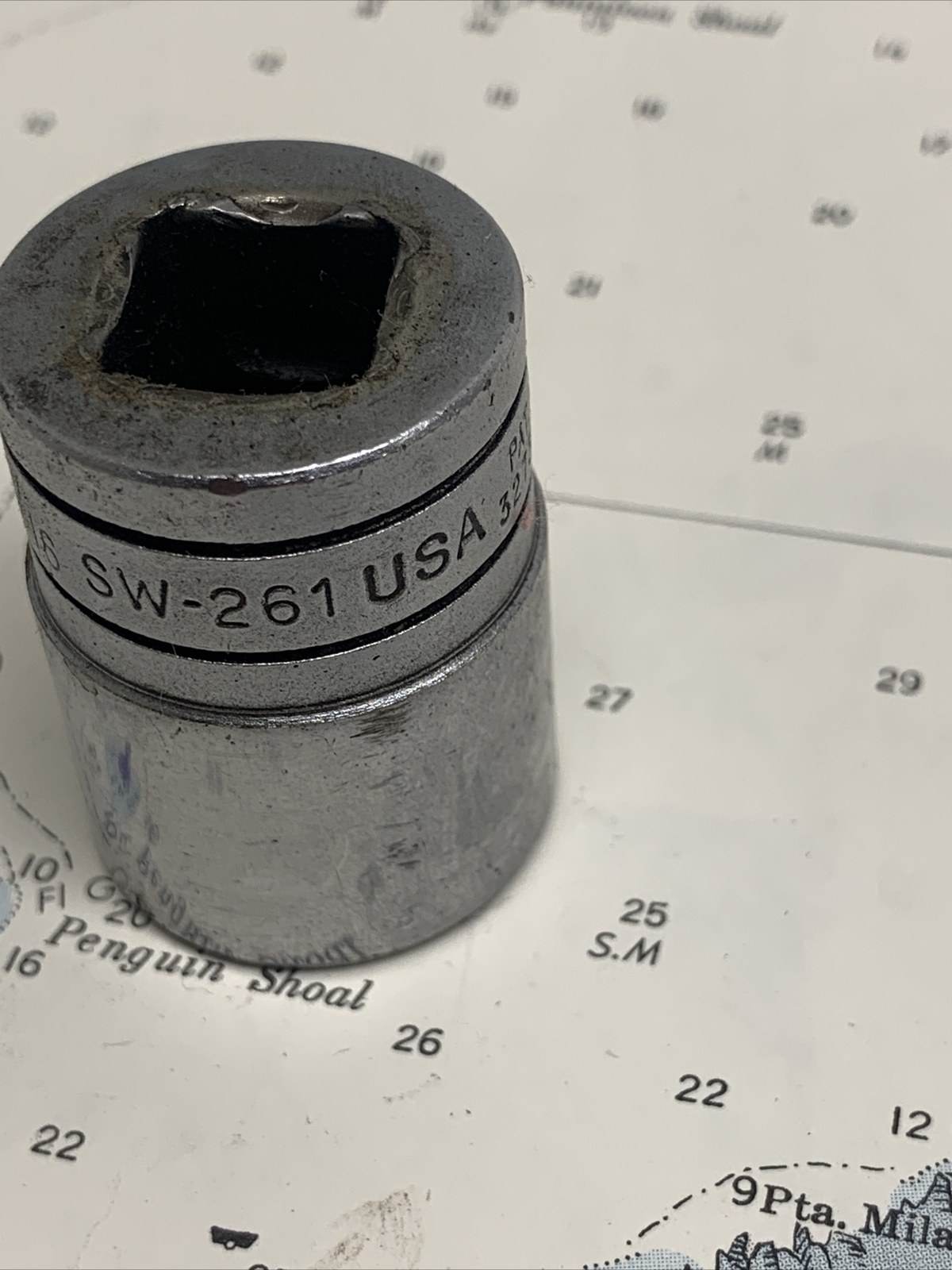 Snap-on Tools 13/16″ Socket 1/2″ Drive SAE Shallow 12 Point Chrome USA SW261