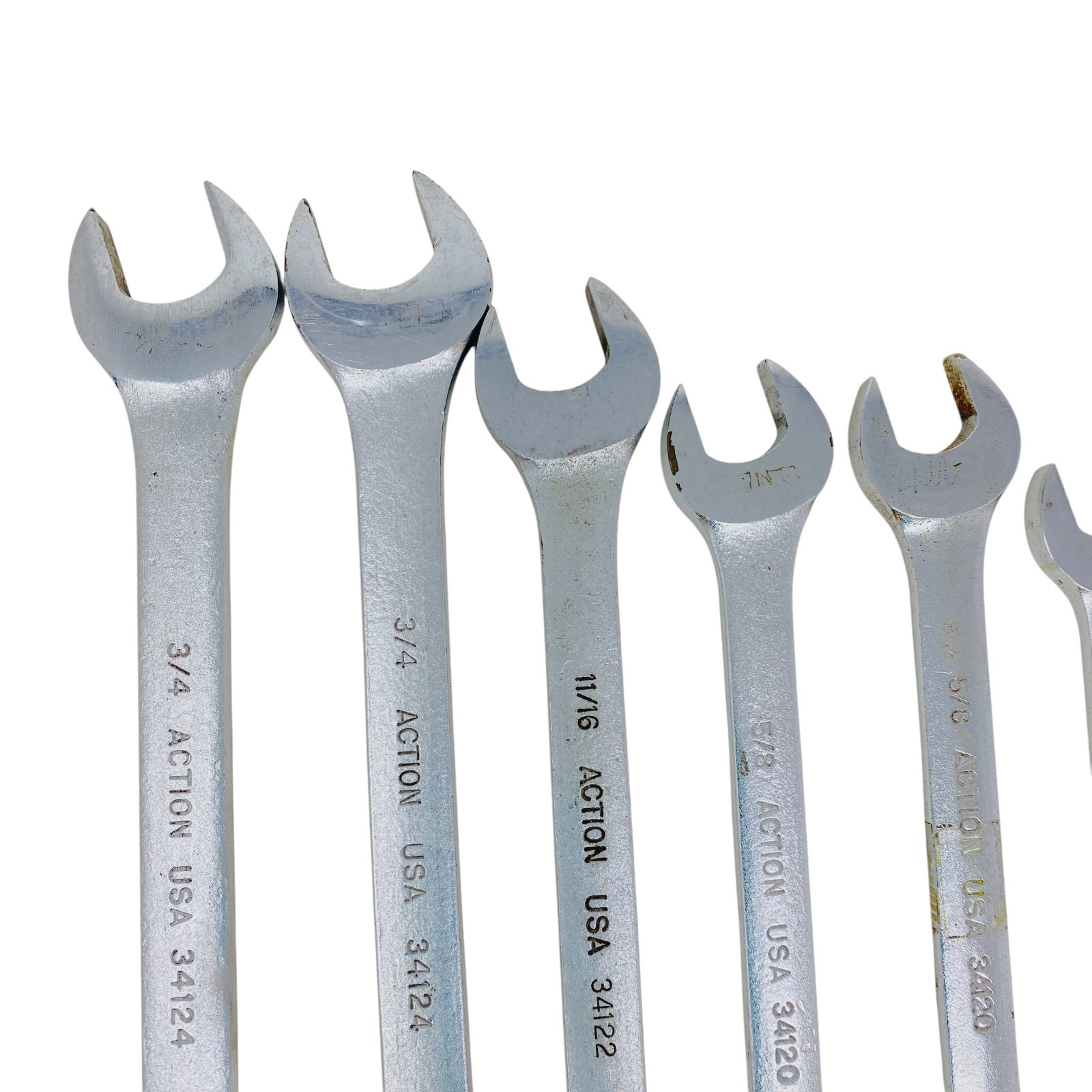 Action USA Combination Wrench Lot Set SAE Mechanics Hand Tools, 9 Pcs