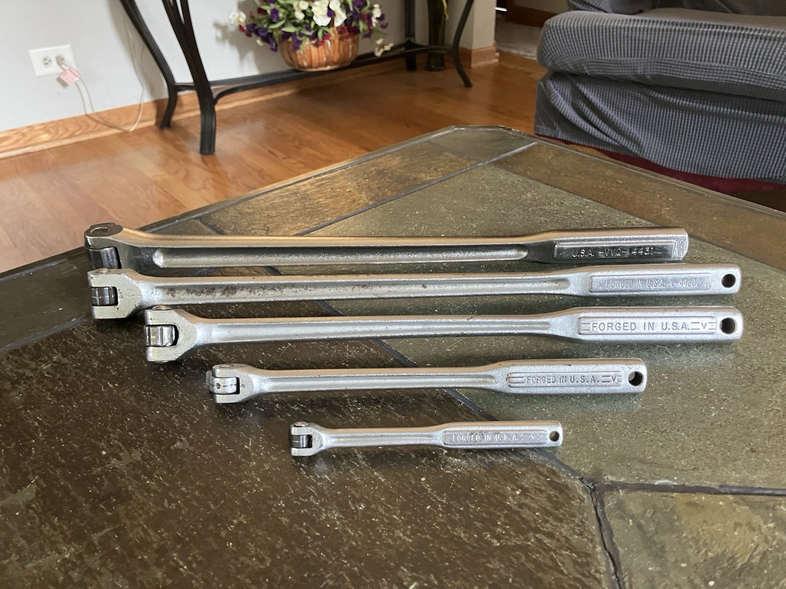Craftsman 5 Piece Breaker Bar Set 1/4” 3/8” 1/2” & 1/2” Long, 3/4” / USA