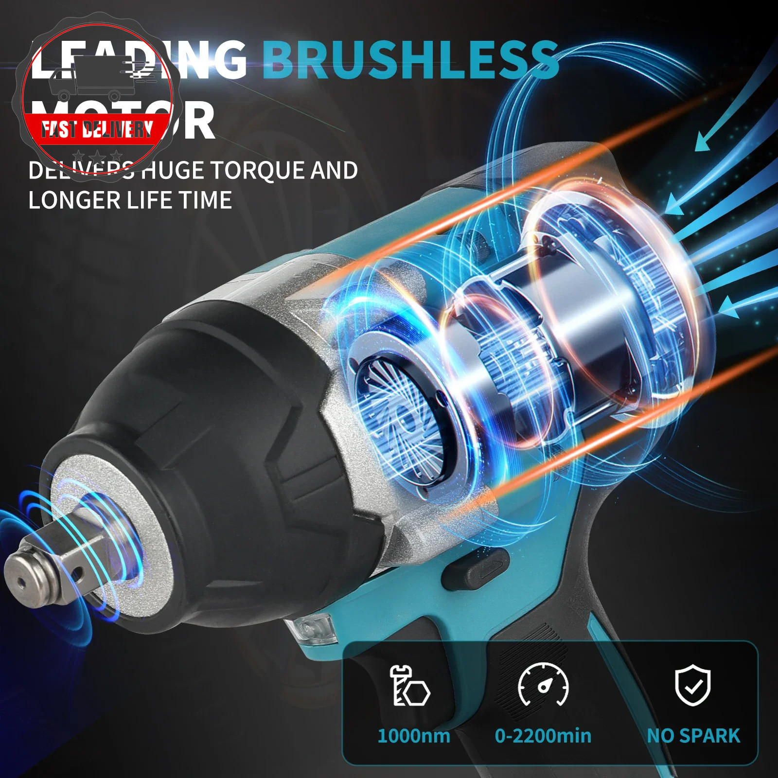 Makita DTW700 18V Brushless Impact Wrench 700Nm Cordless Li-Ion Tool – Auto Stop