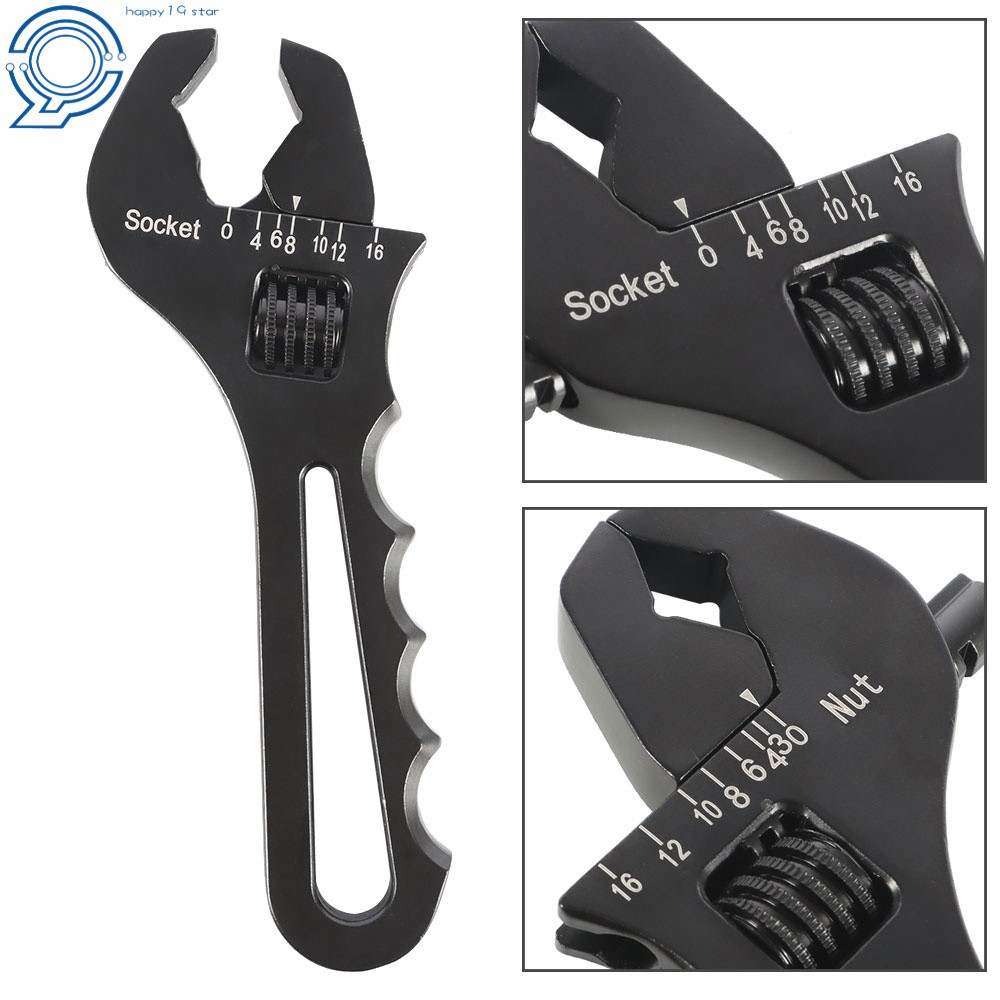 Adjustable Wrench Aluminum Tool Spanner for Hose End Fitting 3AN-16AN
