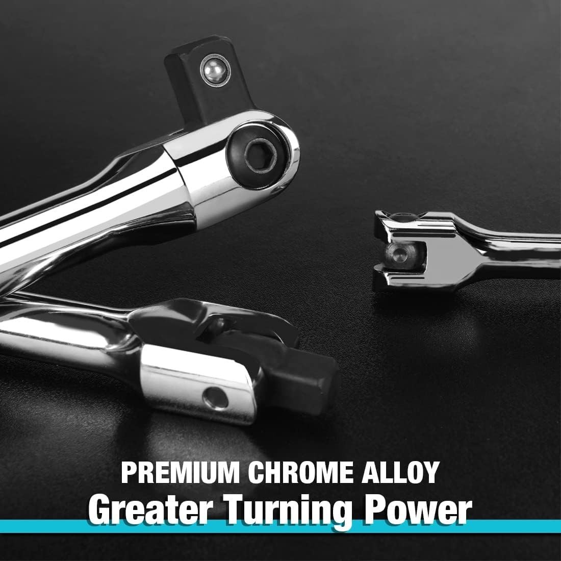 Effortless 3-Piece Breaker Bar Set with Spring-Loaded Detent for Secure Sockets