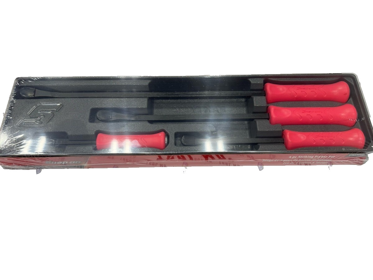 Snap On Tools RARE Pink 4 Piece Hard Grip Striking Prybar Set SPBS704AP USA NEW