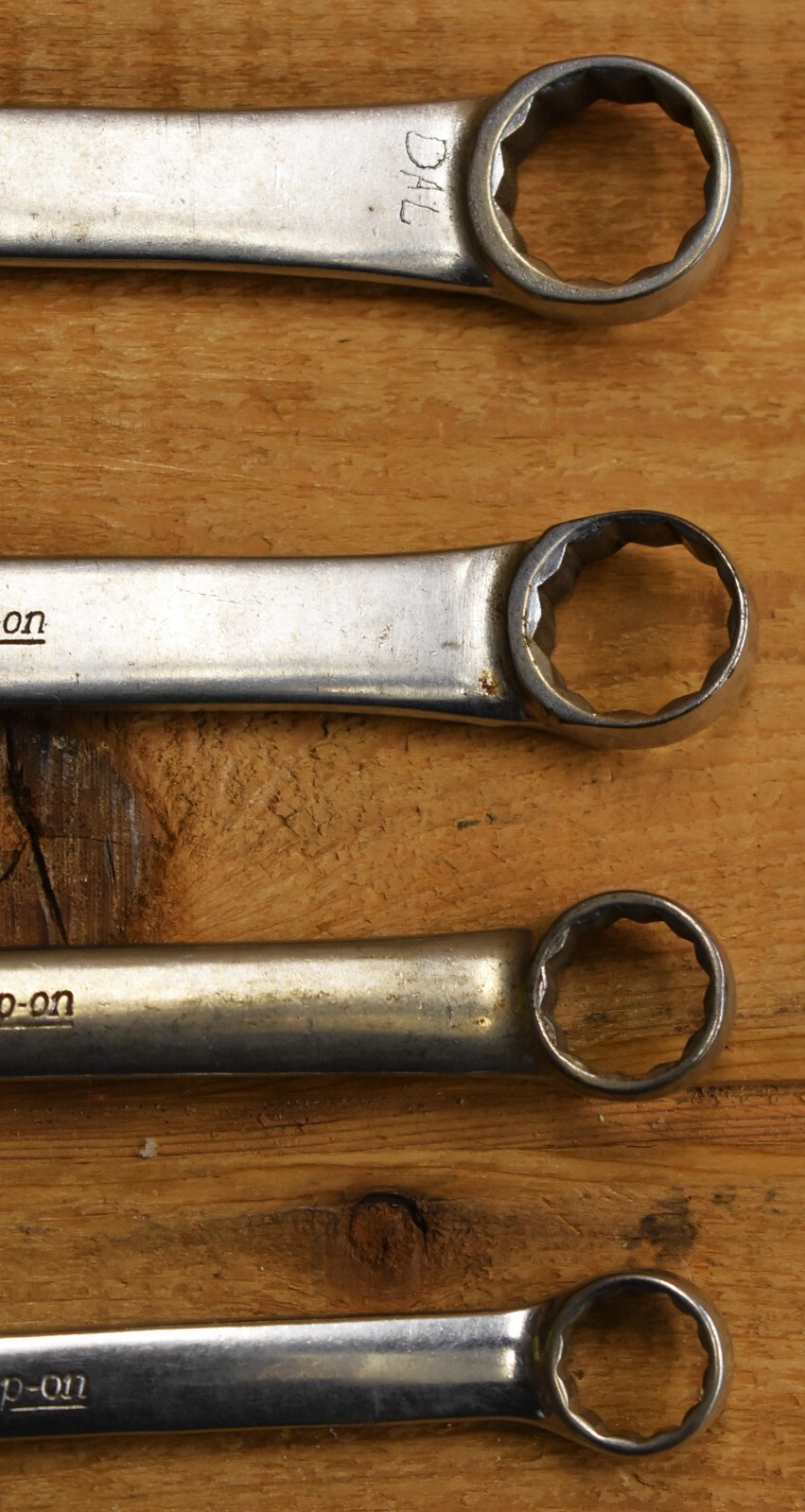 Vtg Snap-On Wrench Set SAE 4pc 12pt 1/2″-3/4″ OEX-240, OEX-220, OEX-180, OEX-160