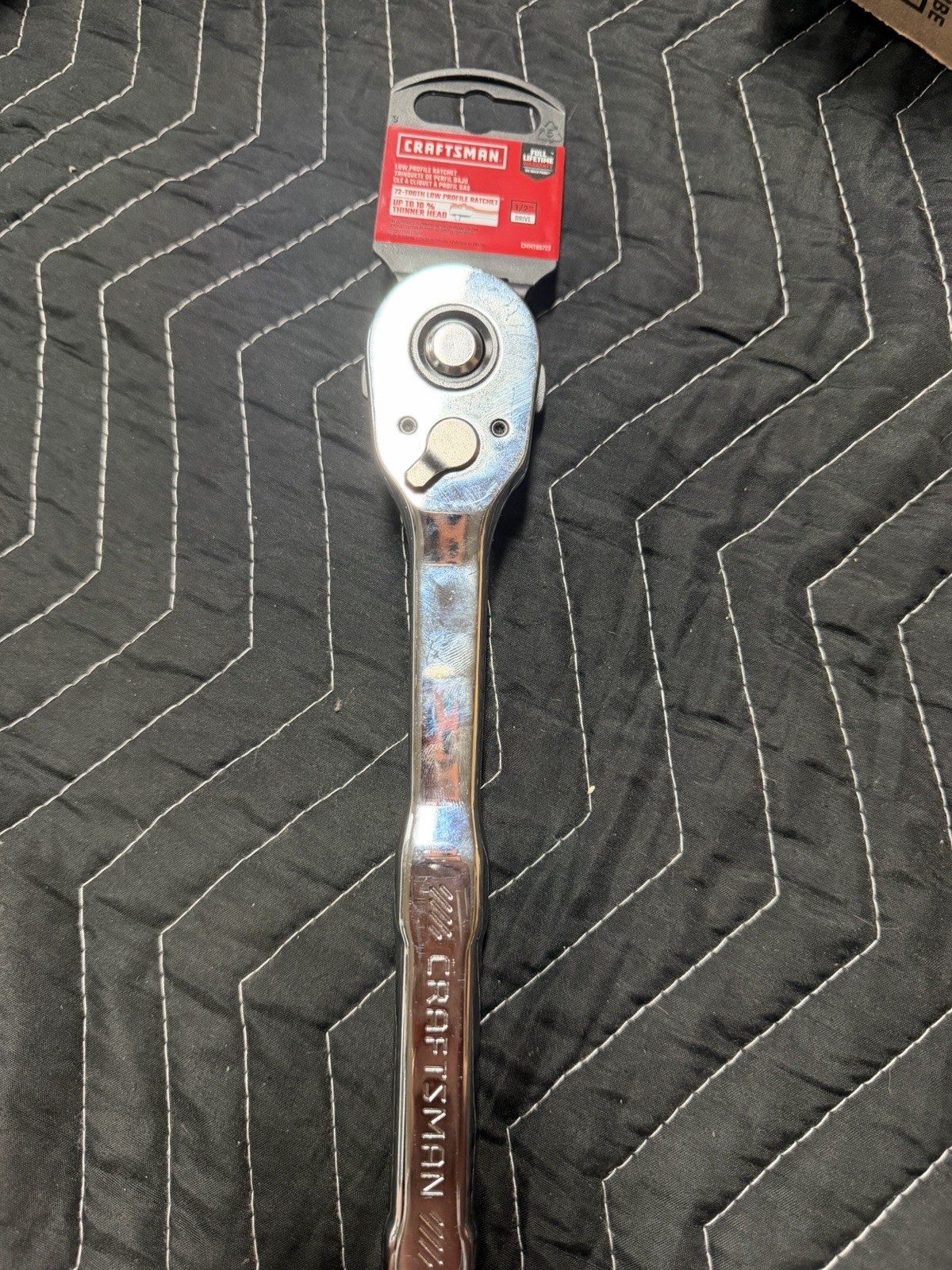 Craftsman 90-Tooth (90T) Low Profile 1/2 in. Socket Drive Ratchet #CMMT86723 NEW