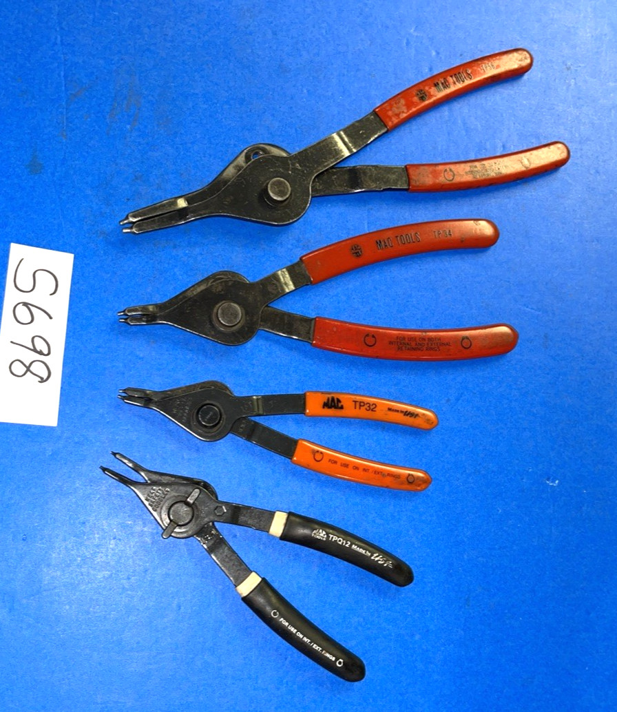 MAC TOOLS 4 PIECE CONVERTIBLE STRAIGHT SNAP RING PLIERS ONE OF EACH SIZE