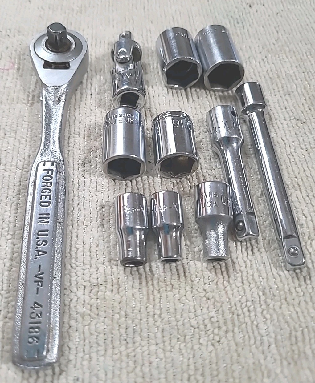 Craftsman Ratchet, Sockets 1/4″ Drive 43186 Tool Lot Par-x, Wright Etc