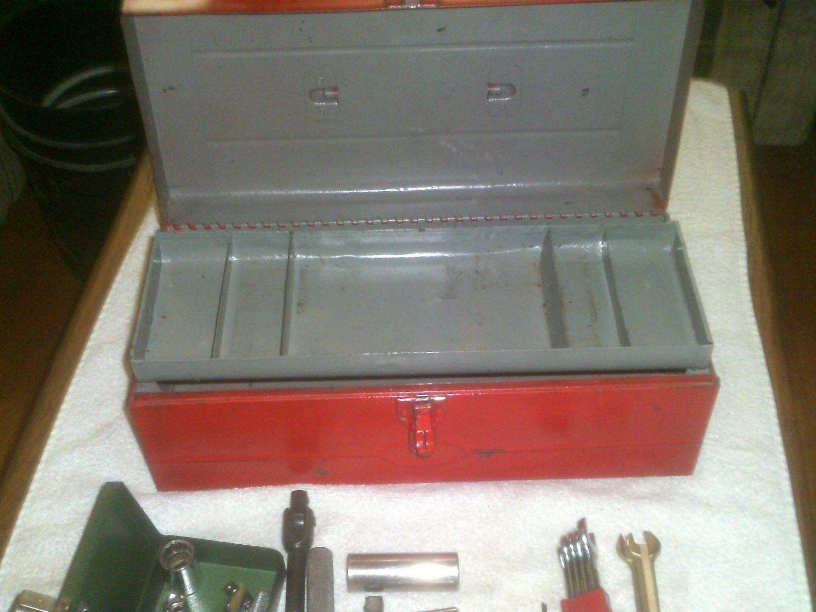 steel tool box, SK ratchets&breaker bar,sae&metric sockets&open ends