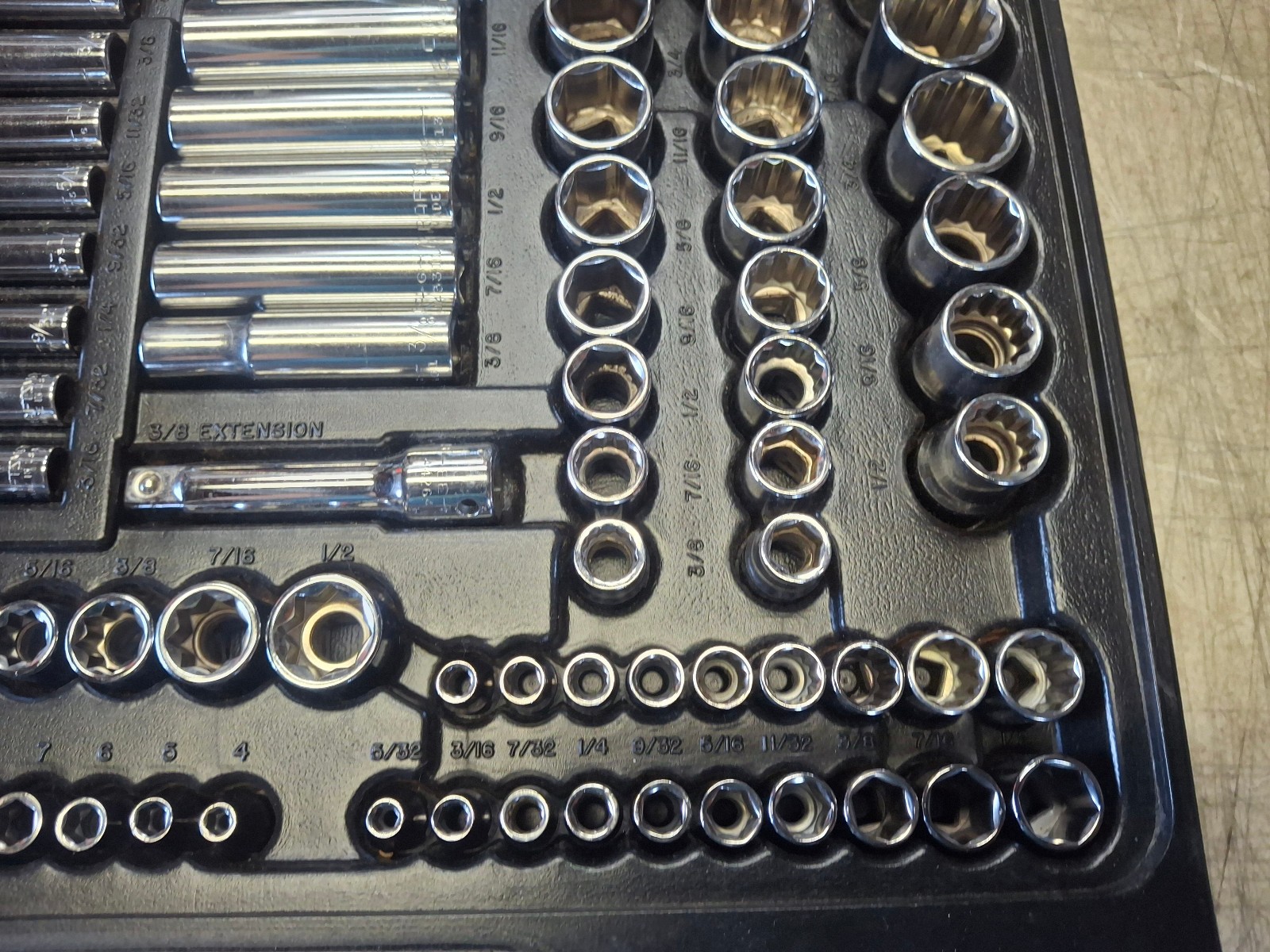 🇺🇸 Sears Craftsman USA 33285 Mechanic Service Socket Tool Set w/ Ratchets