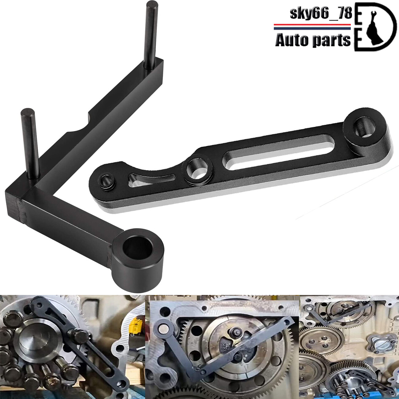 Idler 3 Cantilever Tool J-47487+Crankshaft TDC Locating Tool for Detroit DD13 15
