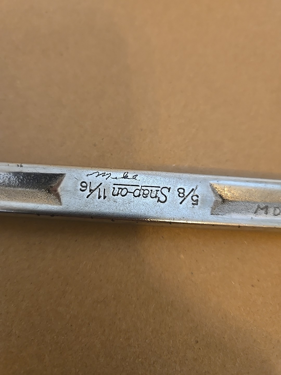 Snap On 5/8″-11/16″ 6PT SAE Chrome Flare Nut End Wrench USA RXH2022S