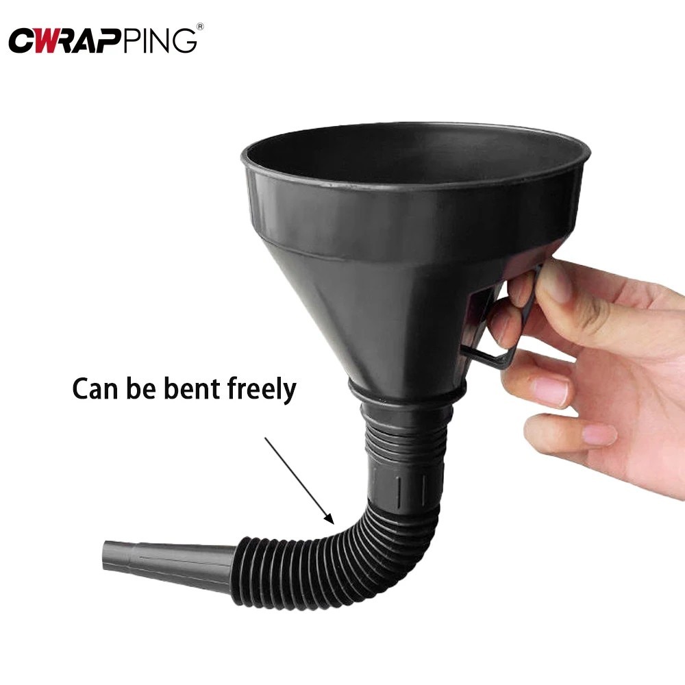 Car Engine Oil Filling Funnel Extension Tube Filter Universal Auto Tool