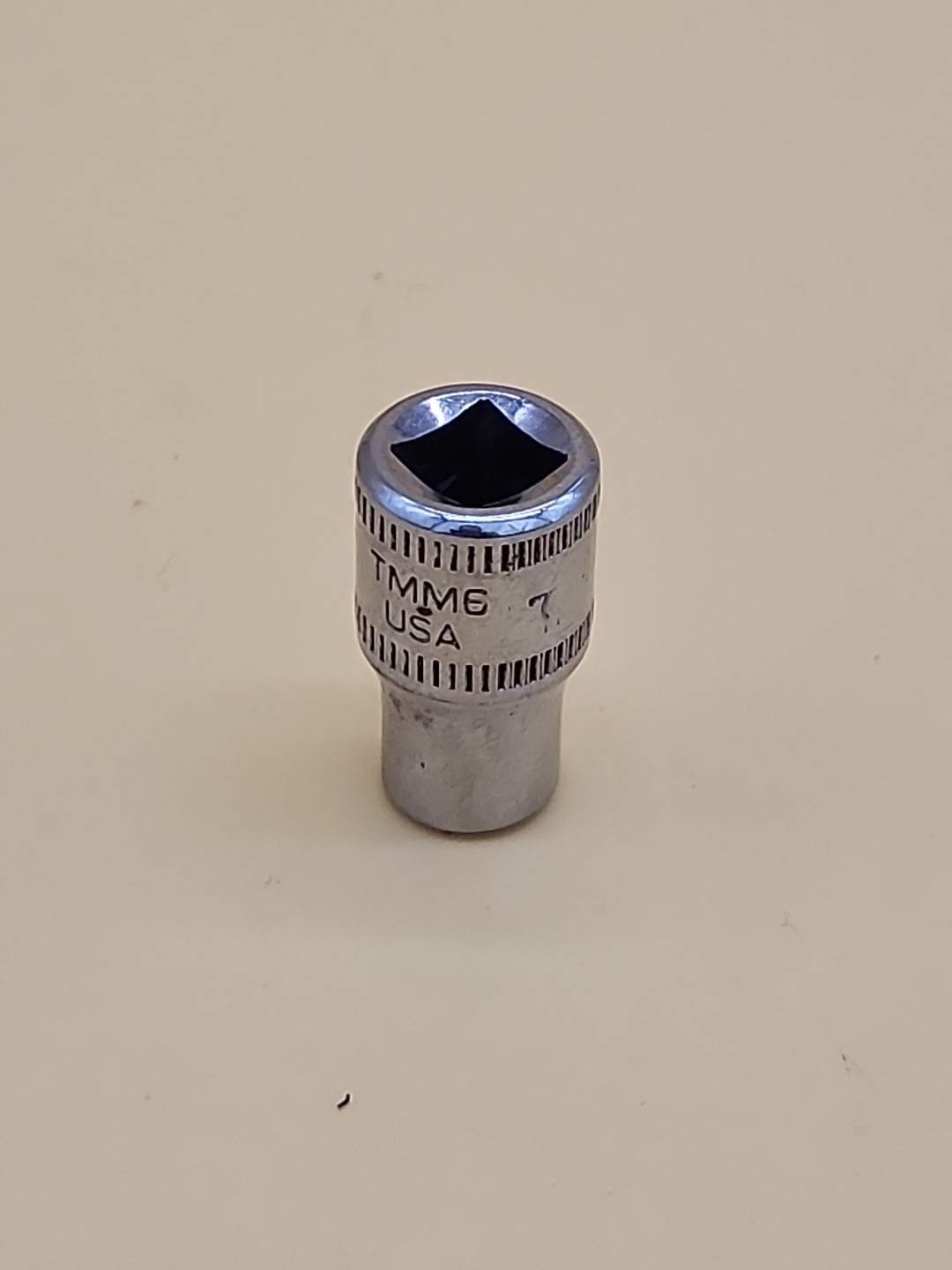 Snap-on Tools TMM6 6 Pt 1/4″ Drive 6mm Shallow Chrome Socket USA