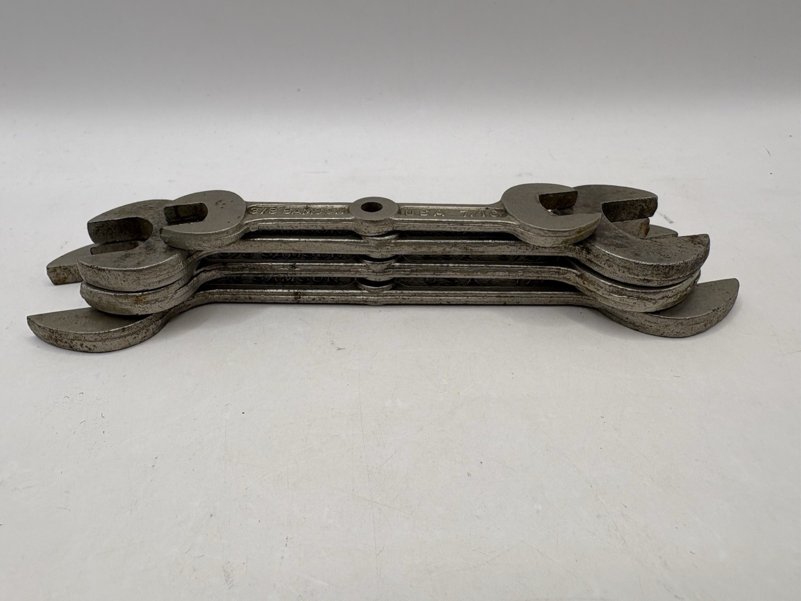 Samson Double Ended Open Wrench Set USA 3/8 7/16 5/8 3/4 13/16 7/8
