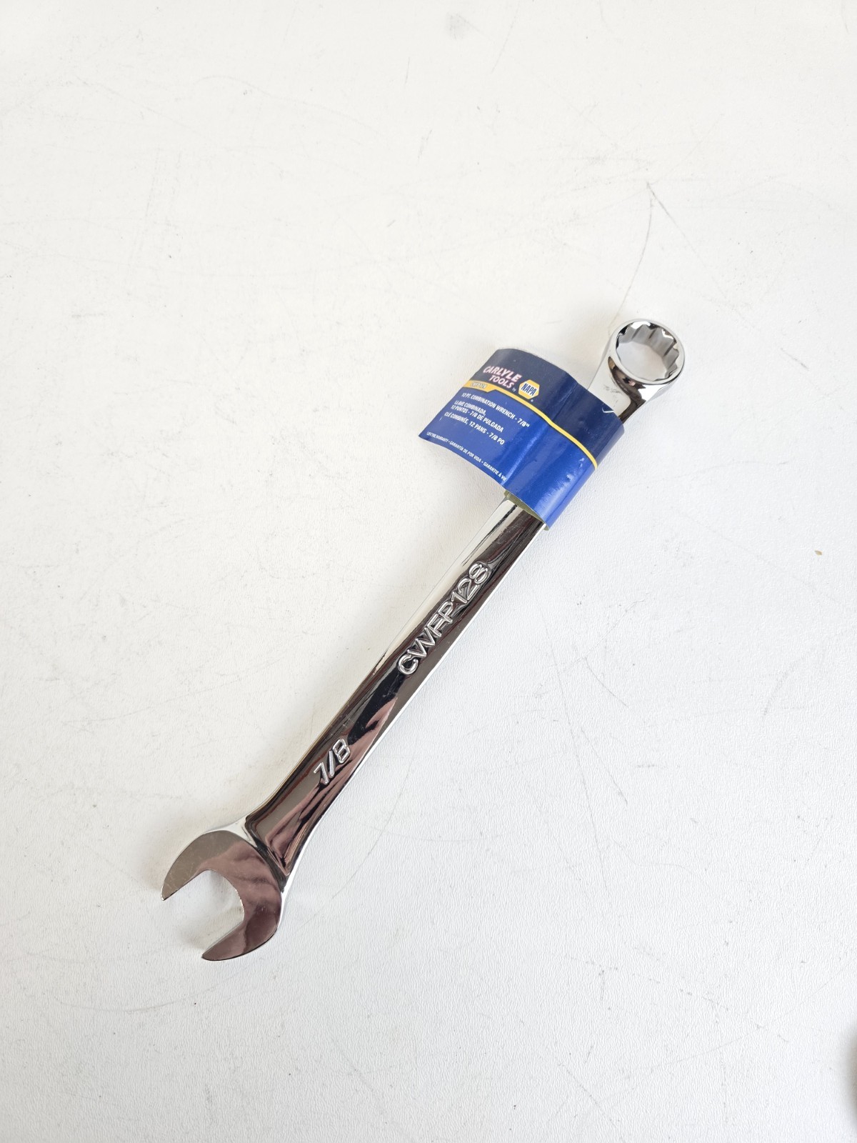 NAPA Carlyle SAE Combination Wrench 12 Pt 7/8″ CWFP128 Polish Chrome